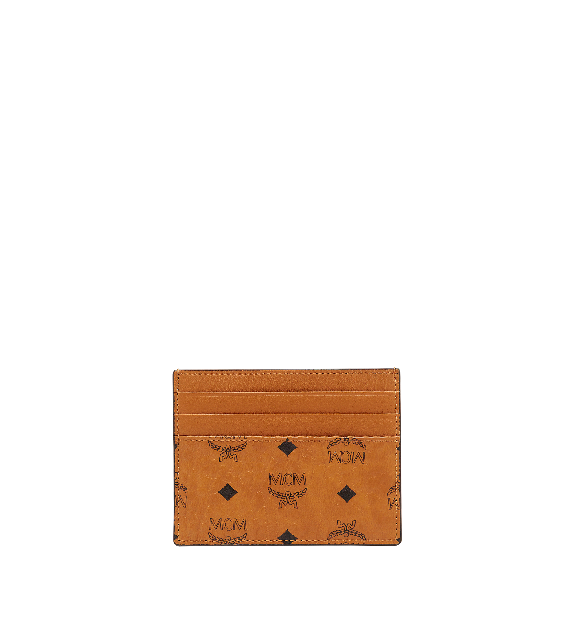 MCM Money Clip Card Case in Visetos Original Cognac MXCAAVI02CO001 Alternate View 2