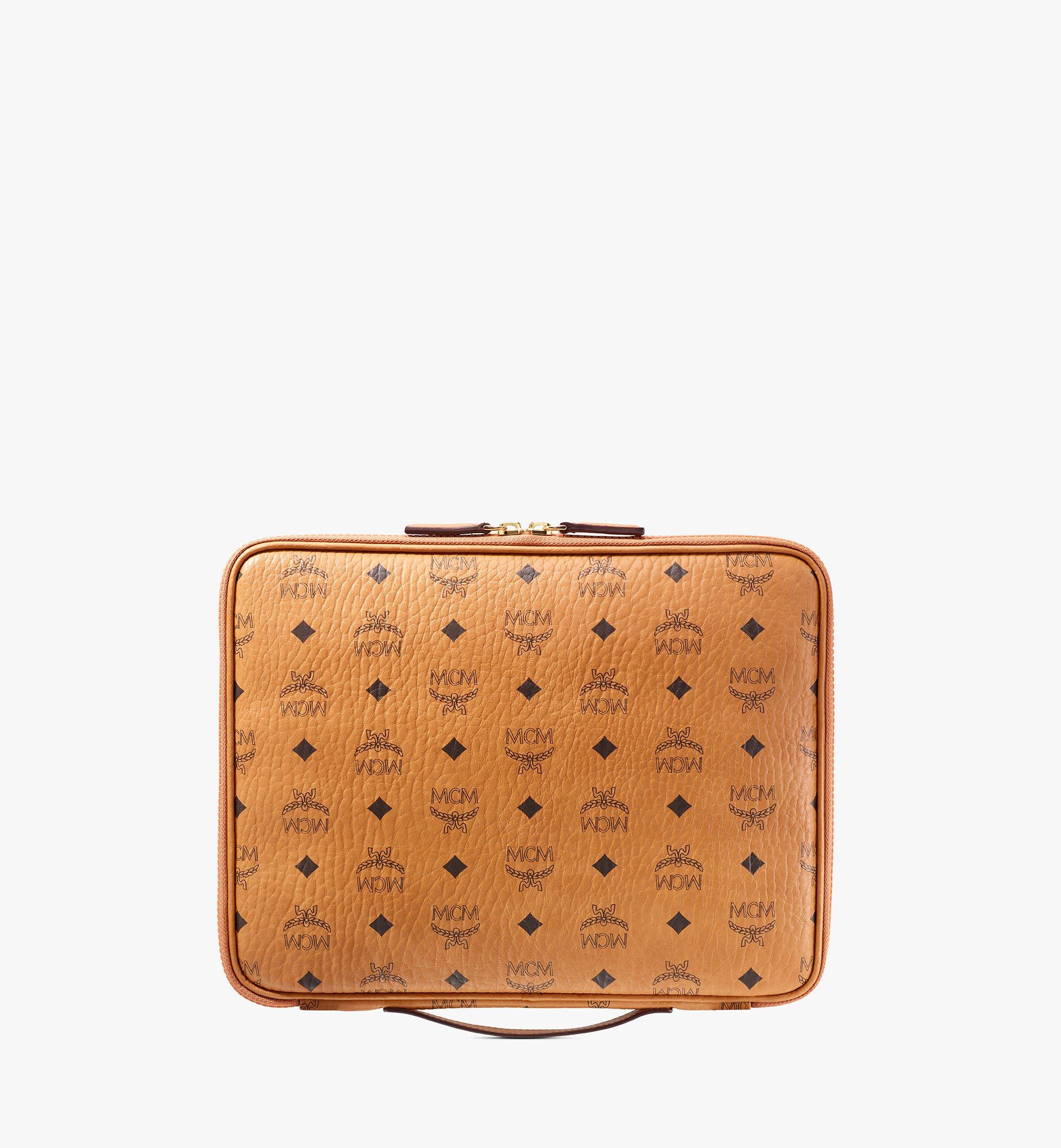 MCM 13" iPad Case in Visetos Original Cognac MXEAAVI03CO001 Alternate View 1
