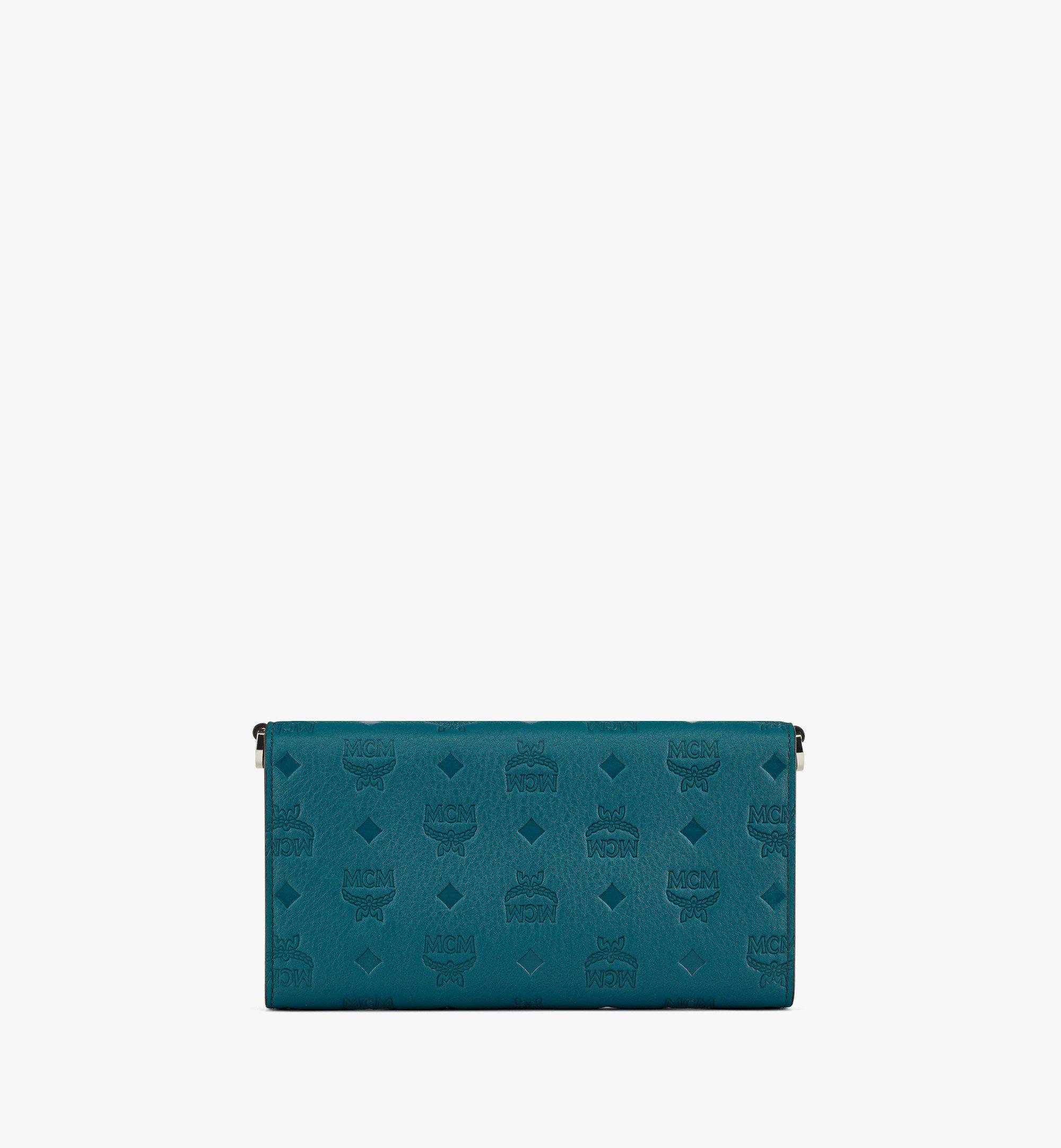 MCM Klara Multifunktionale Brieftasche aus Leder mit Monogramm und Kettenriemen Green MXEBAKM01JY001 Noch mehr sehen 2