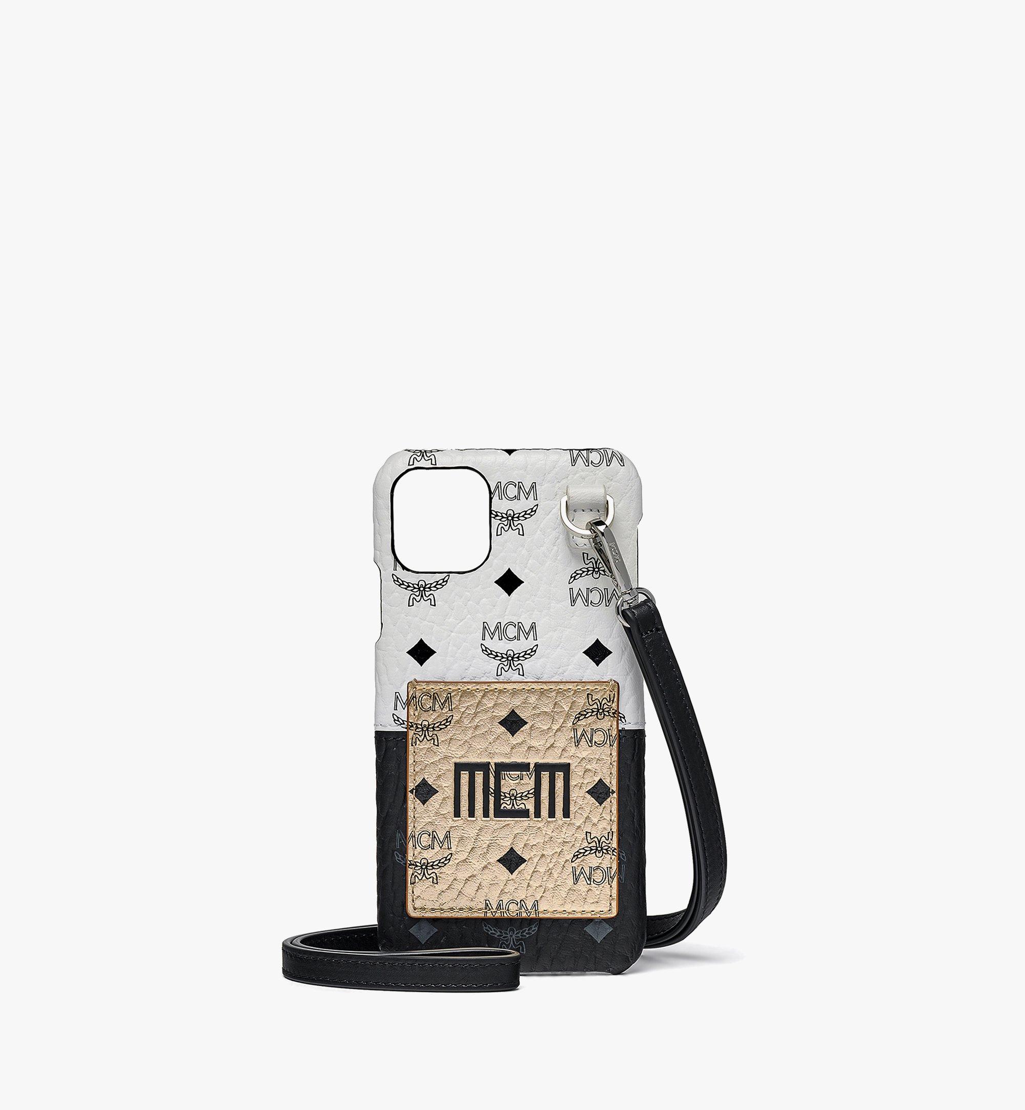 One Size Iphone 11 Pro Max Case In Visetos Mix Gold Mcm Th