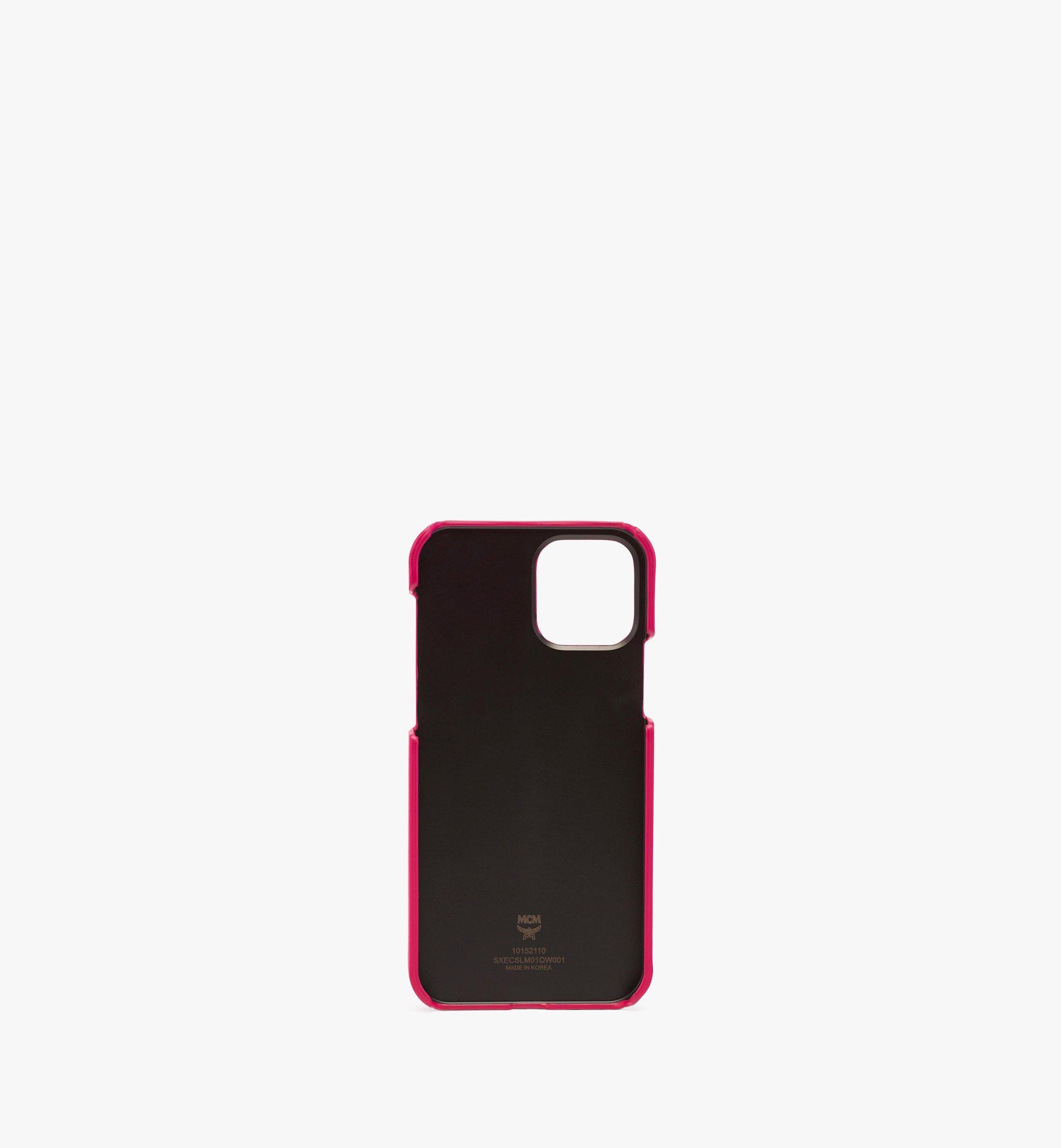 MCM Mode Travia iPhone 12/12 Pro Case with Pocket and Strap Pink MXECSLM01QW001 Alternate View 1