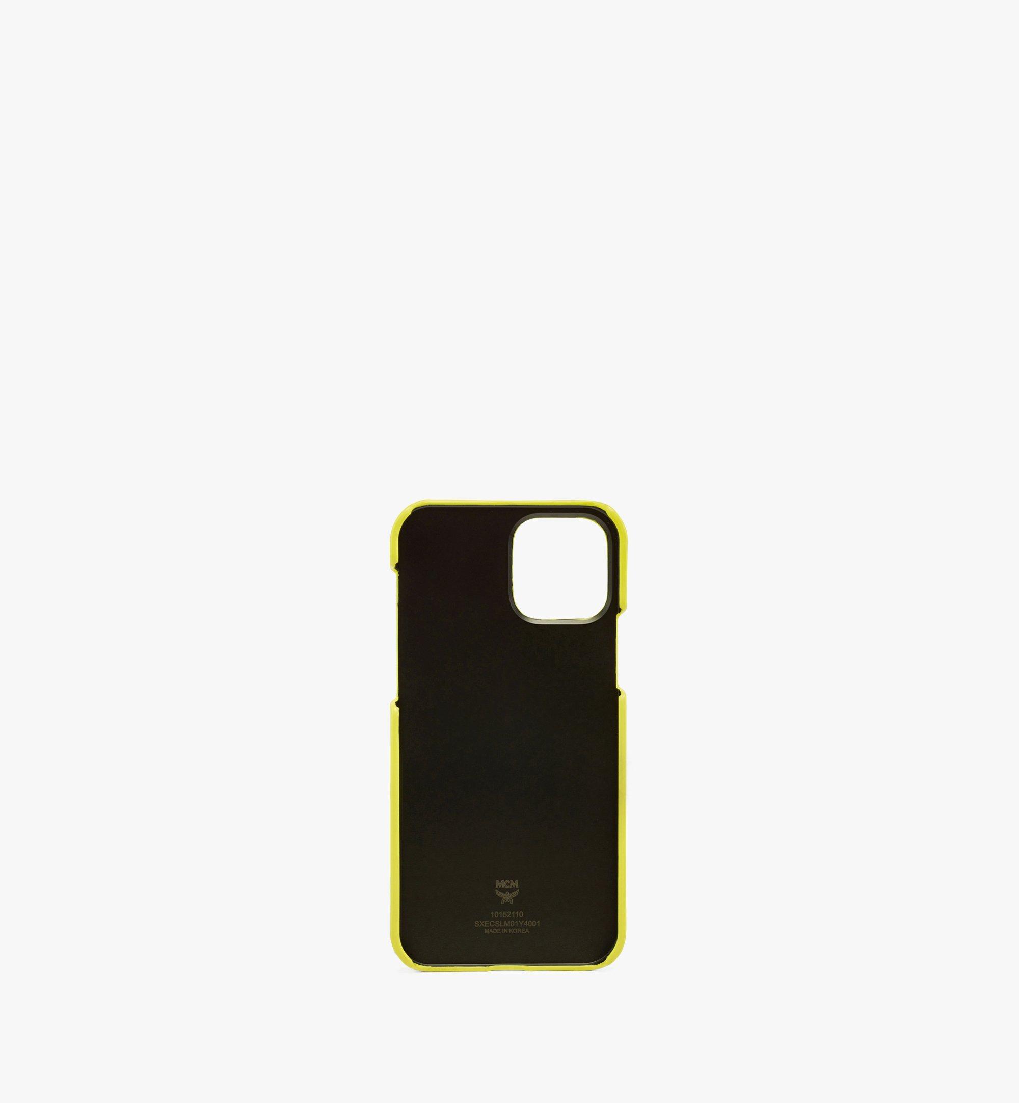 MCM Mode Mena iPhone 12/12 Pro Case with Pocket and Strap Yellow MXECSLM01Y4001 Alternate View 1