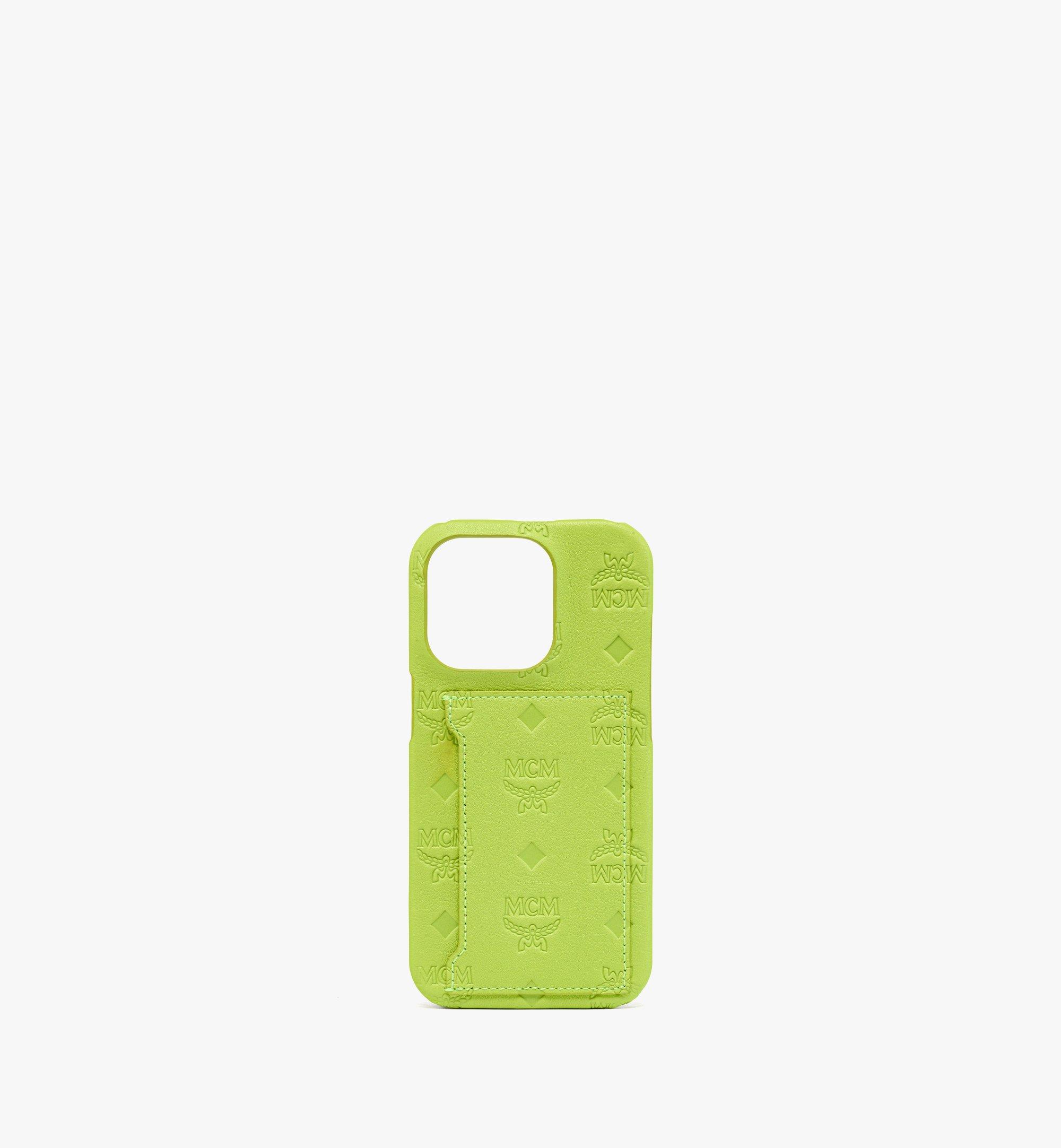Coque pour iPhone 14 Pro en cuir monogrammé embossé