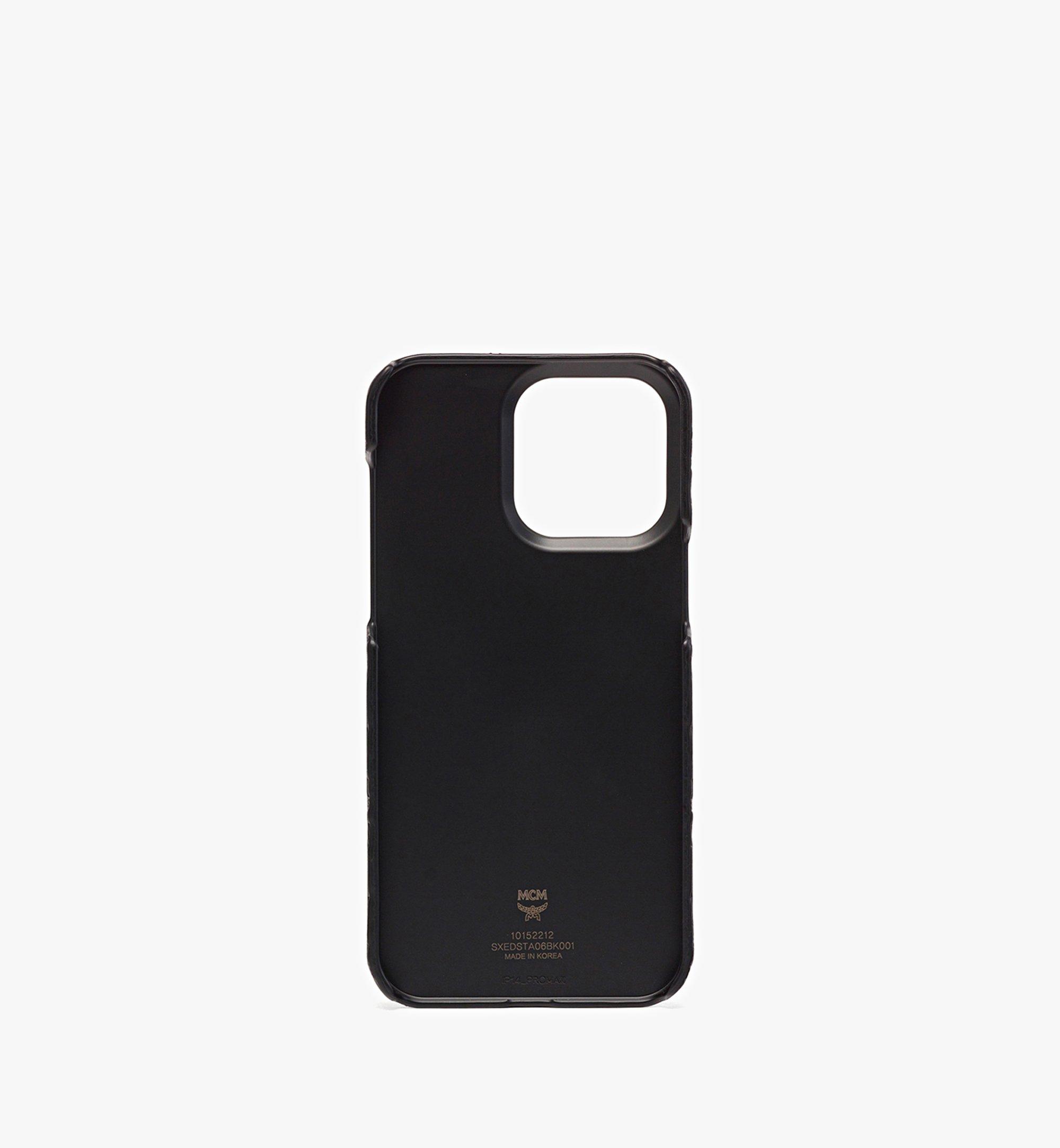iPhone 14 Pro Max Case in Embossed Monogram Leather