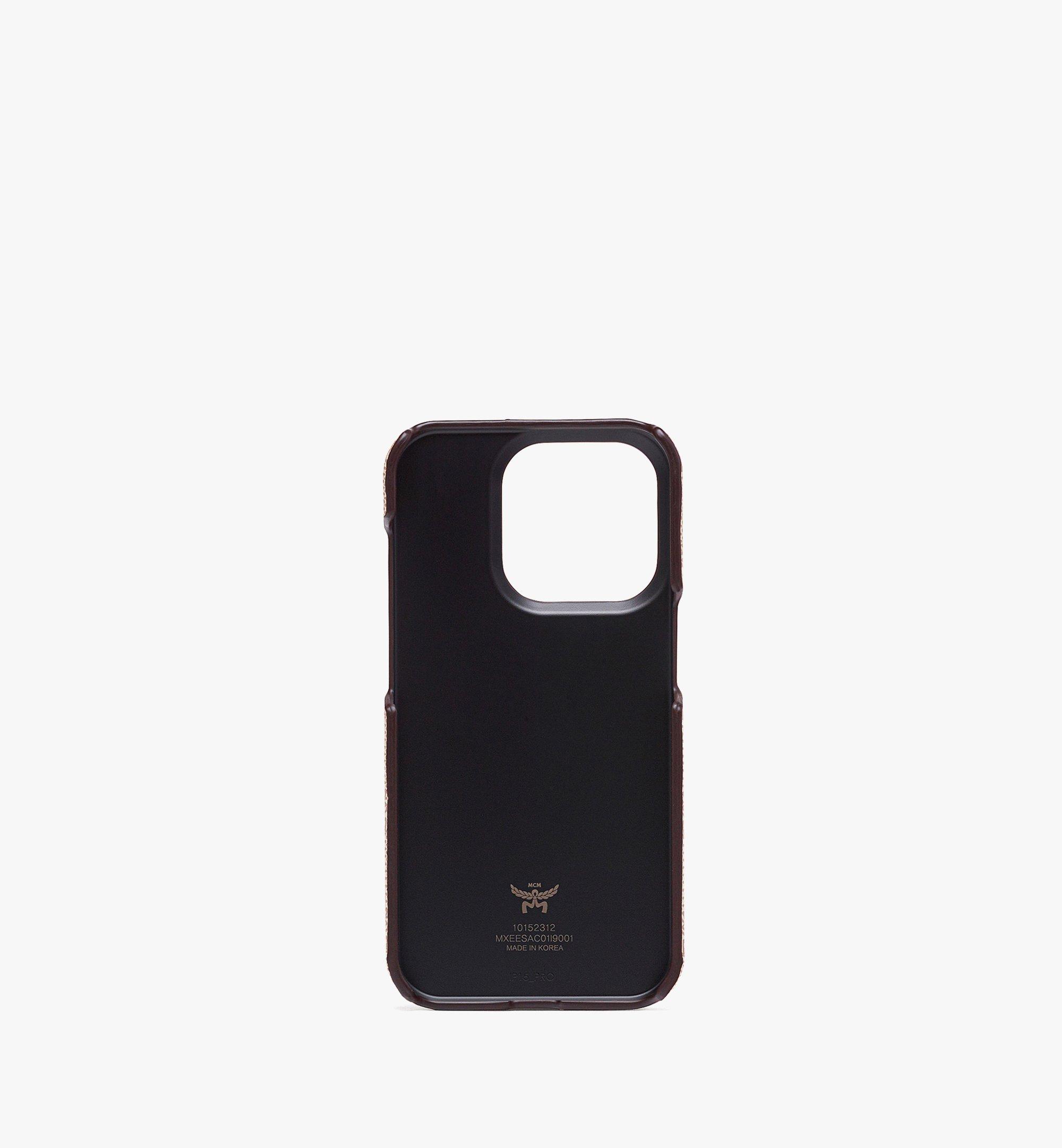 MCM iPhone 15 Pro Case in Lauretos Beige MXEESAC01I9001 Alternate View 1