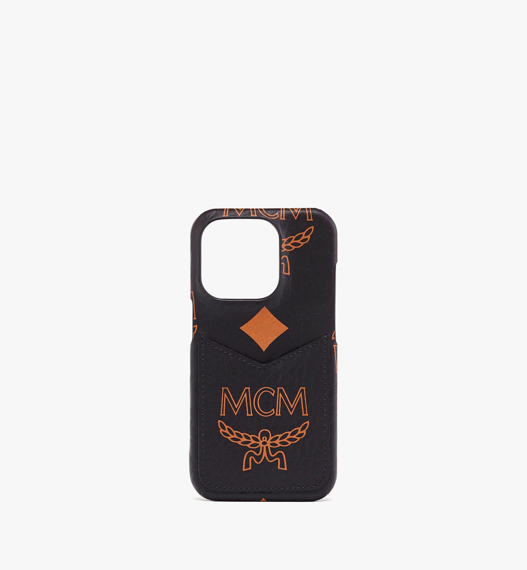 iPhone 15 Pro iPhone 15 Pro Case in Maxi Visetos Black MCM JP