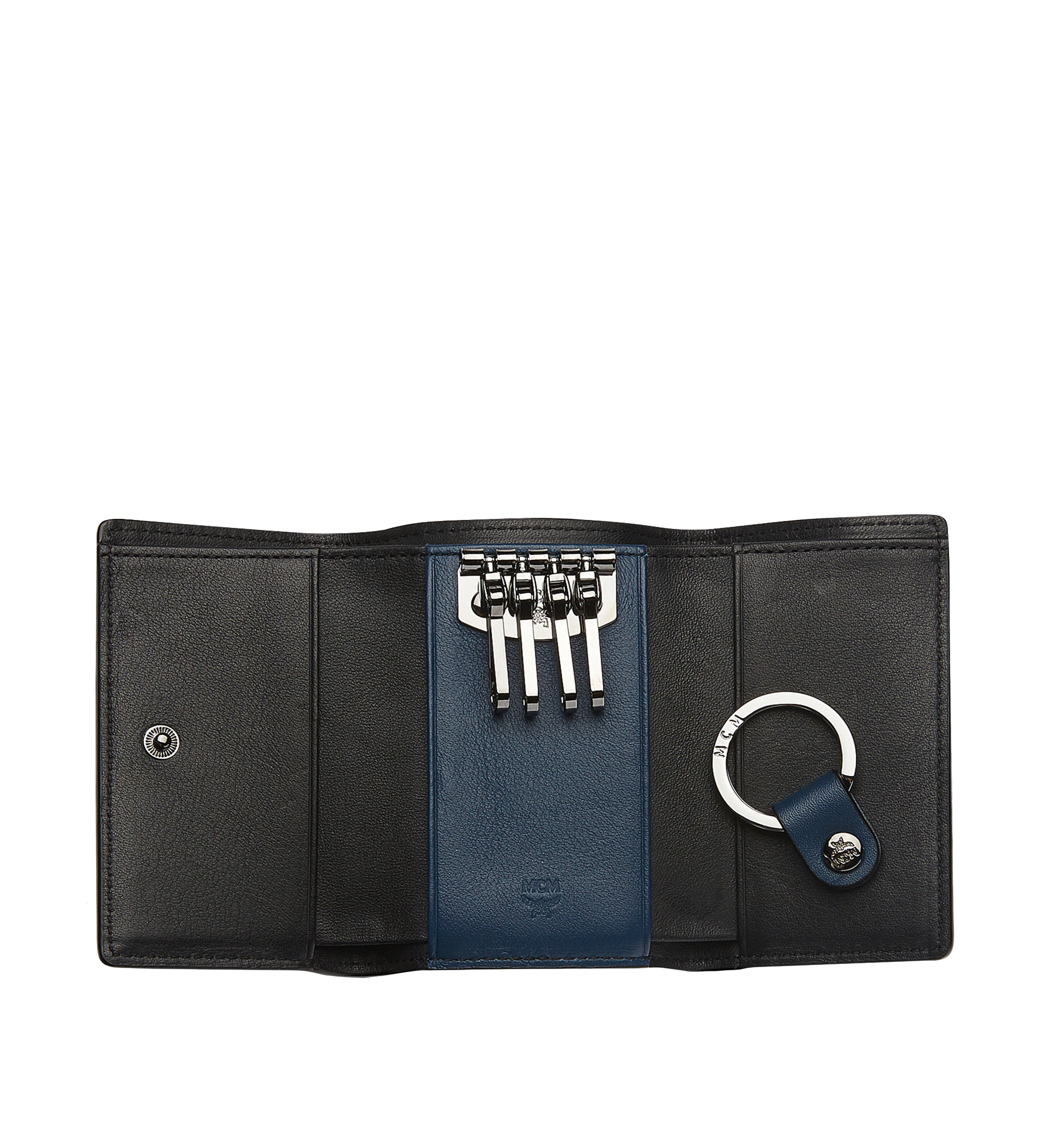 MCM Sigmund Keycase in Monogram Leather Black MXK6AIE22BK001 Alternate View 3