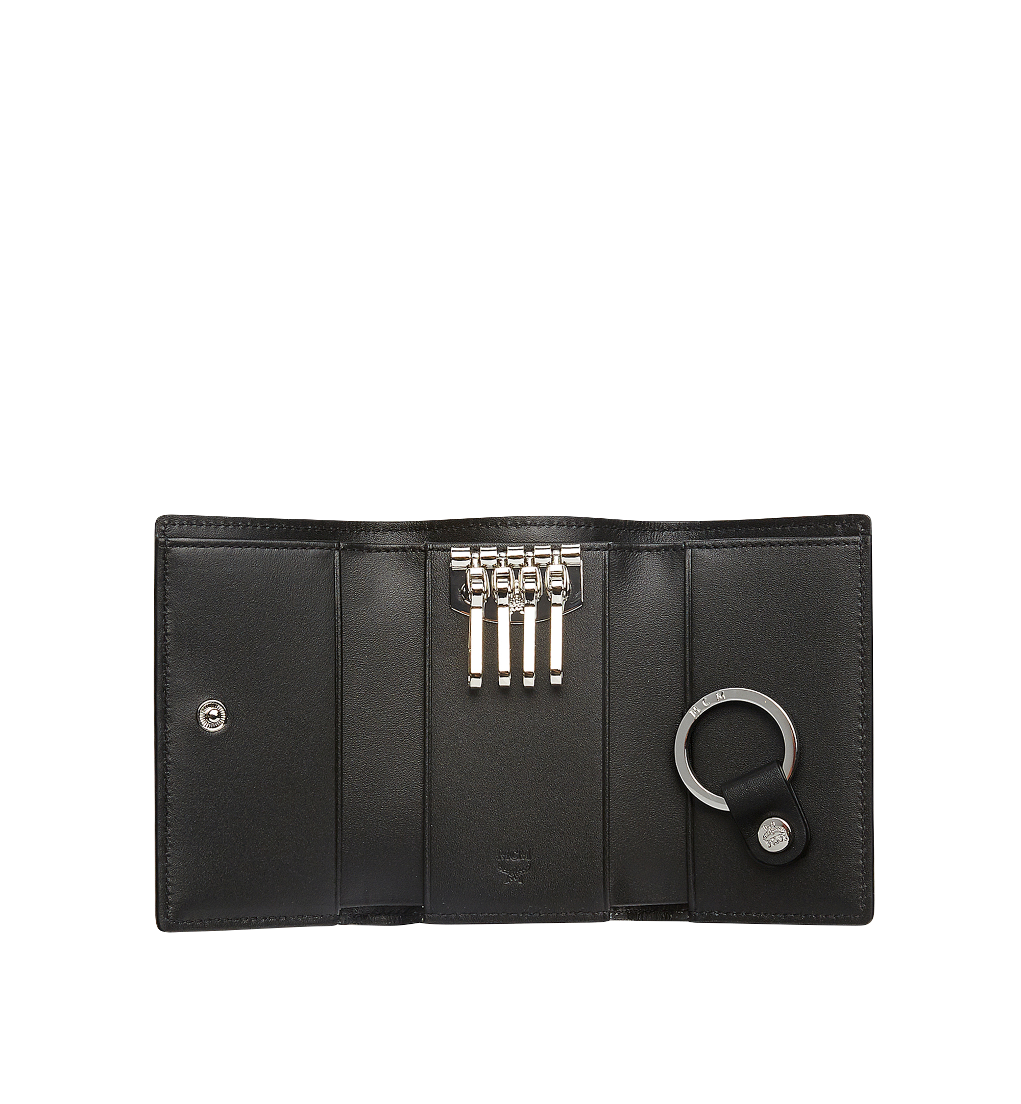 Small Three Fold Keycase in Visetos Original Black MCM ®NL