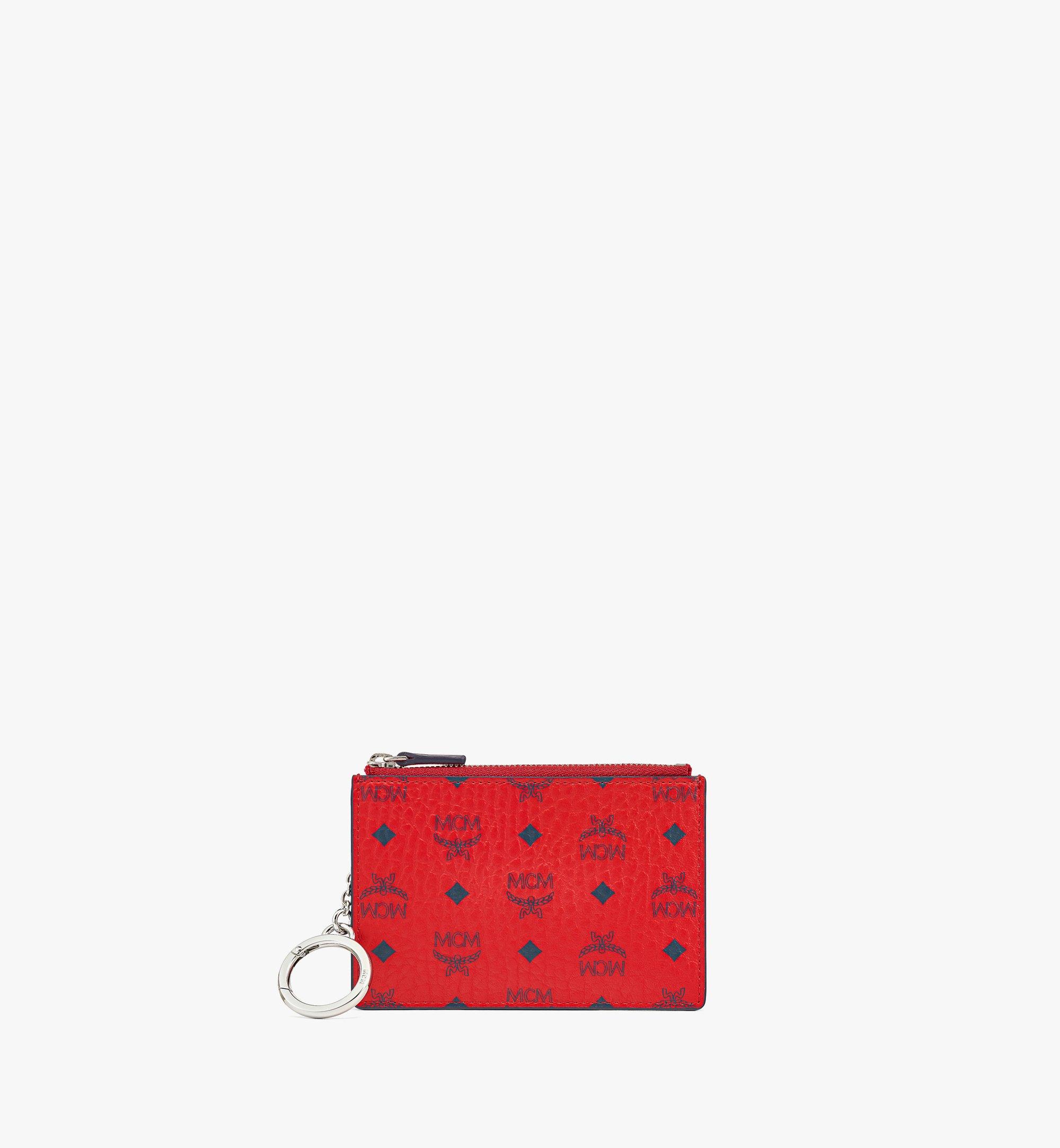 One Size Key Pouch in Visetos Original Red | MCM ®US