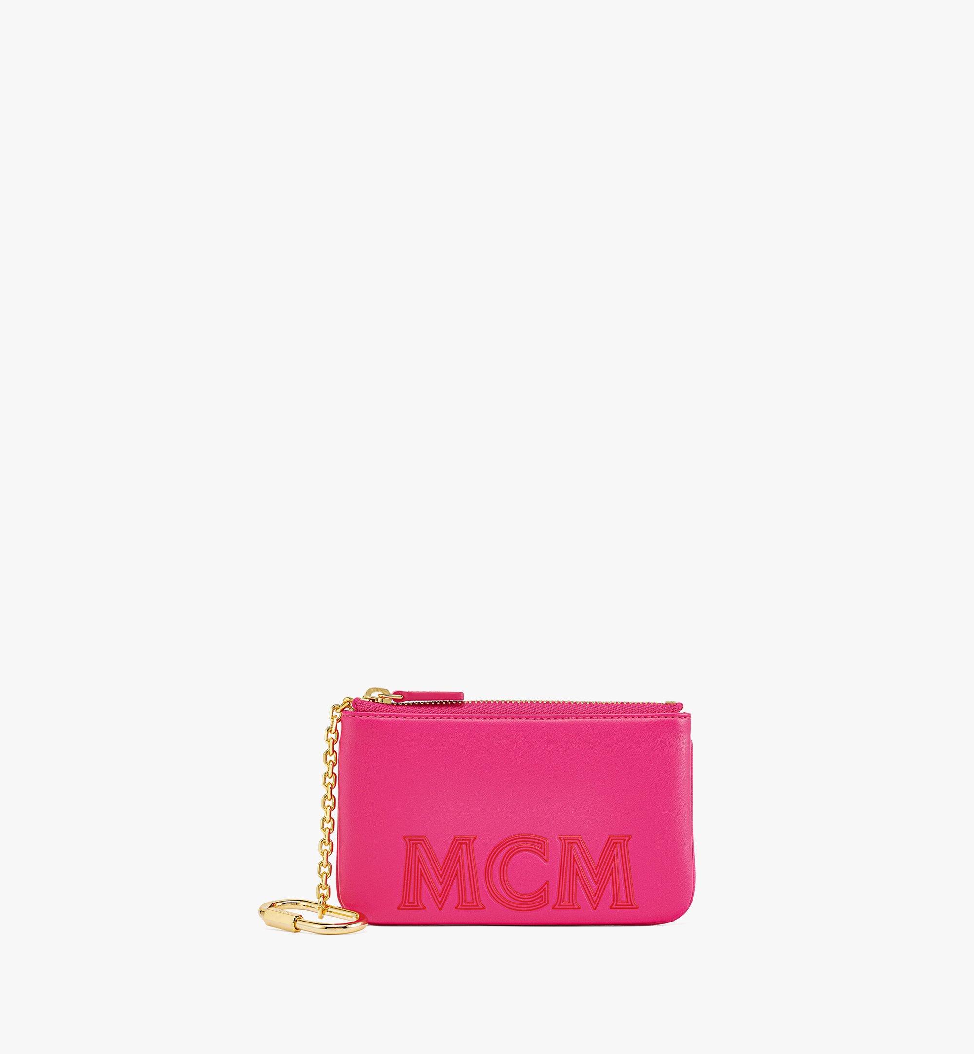 MCM Key Pouch in MCM Leather Pink MXKCSSX02QW001 Alternate View 1