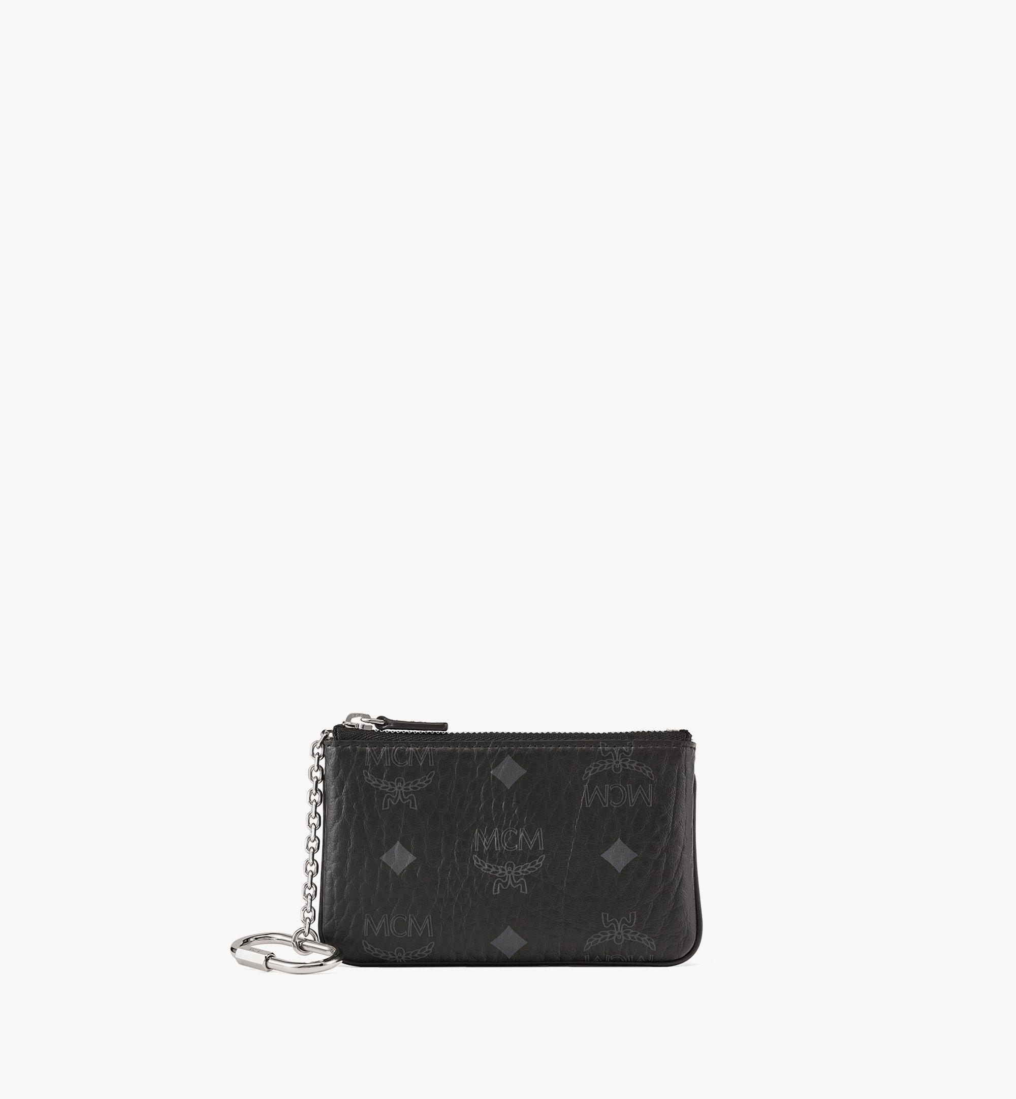 Mcm Women's Large Aren Embossed Patent Leather Wallet - Black