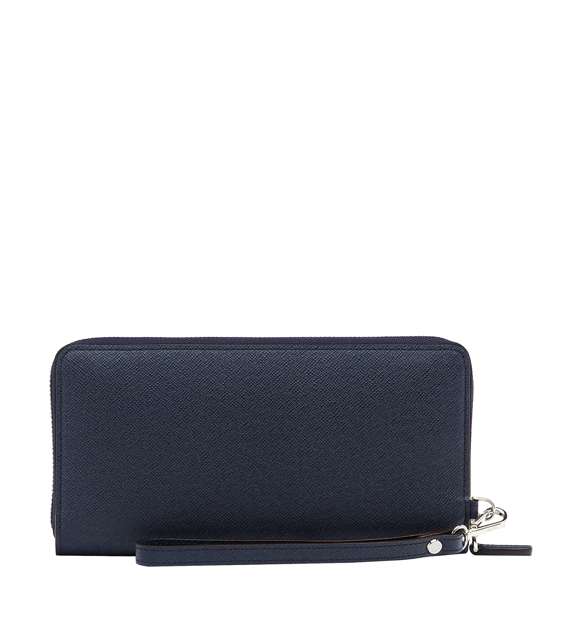 MCM Zip Around Wristlet Wallet in Embossed Leather Navy MXL6ALL51VY001 Plus de photos 2