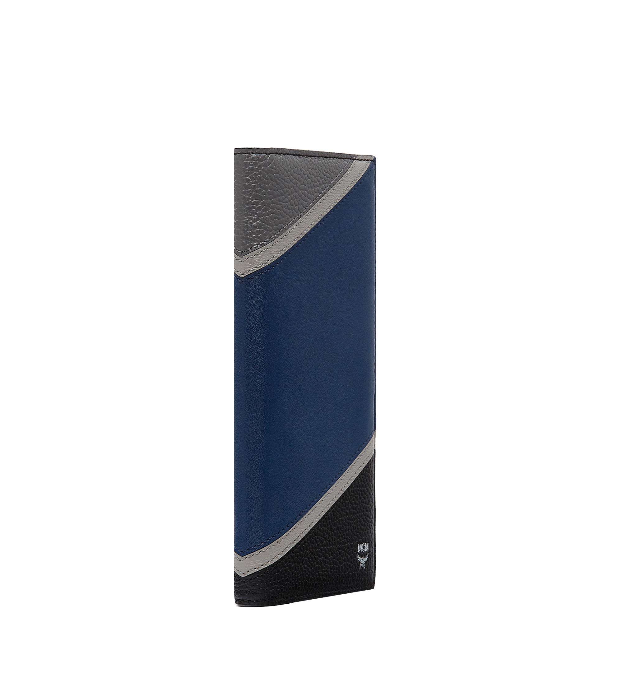 MCM Ottomar Long Bifold Wallet in Chevron Leather Navy MXL8SOT23VA001 Alternate View 1