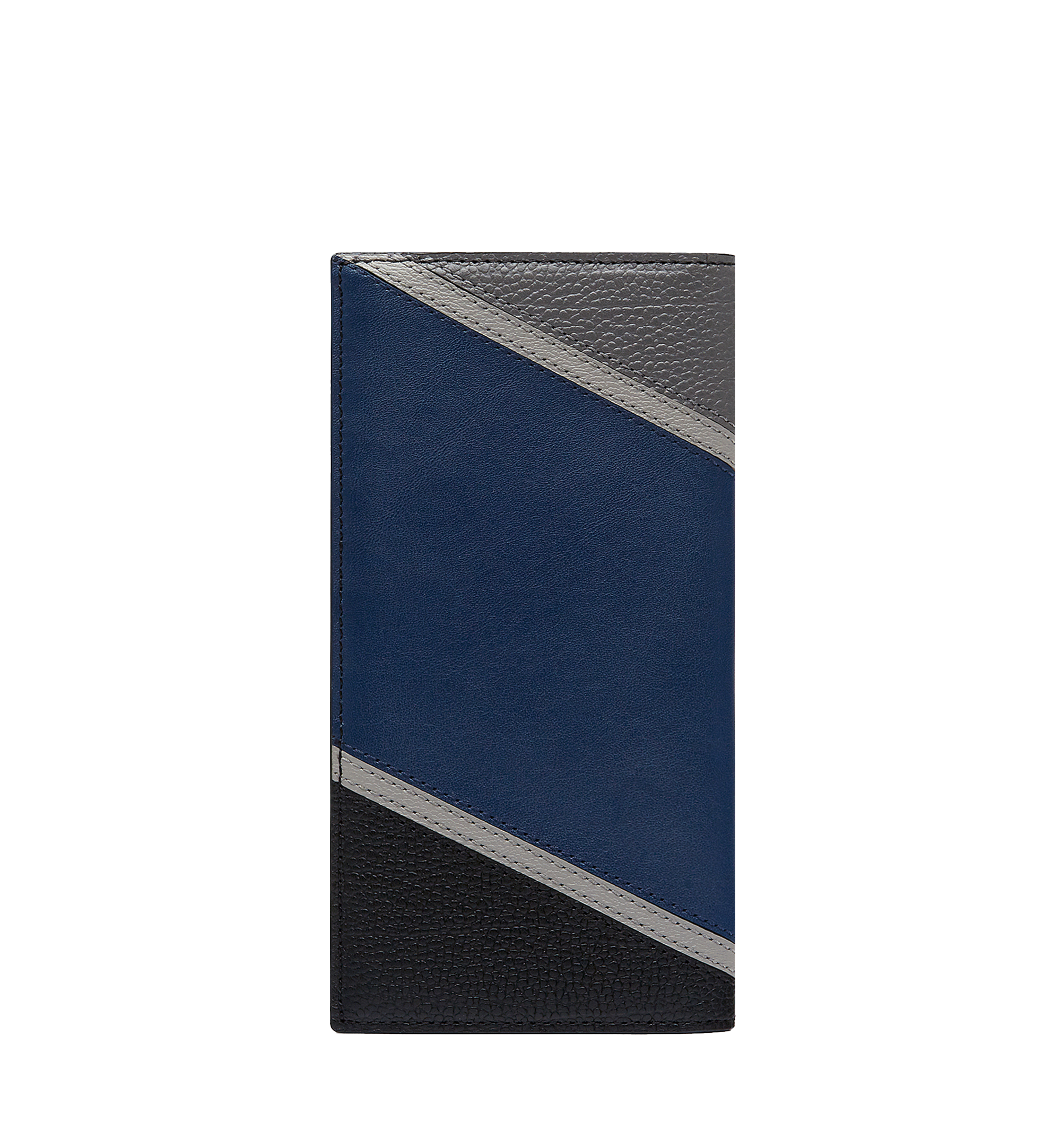 MCM Ottomar Long Bifold Wallet in Chevron Leather Navy MXL8SOT23VA001 Alternate View 2