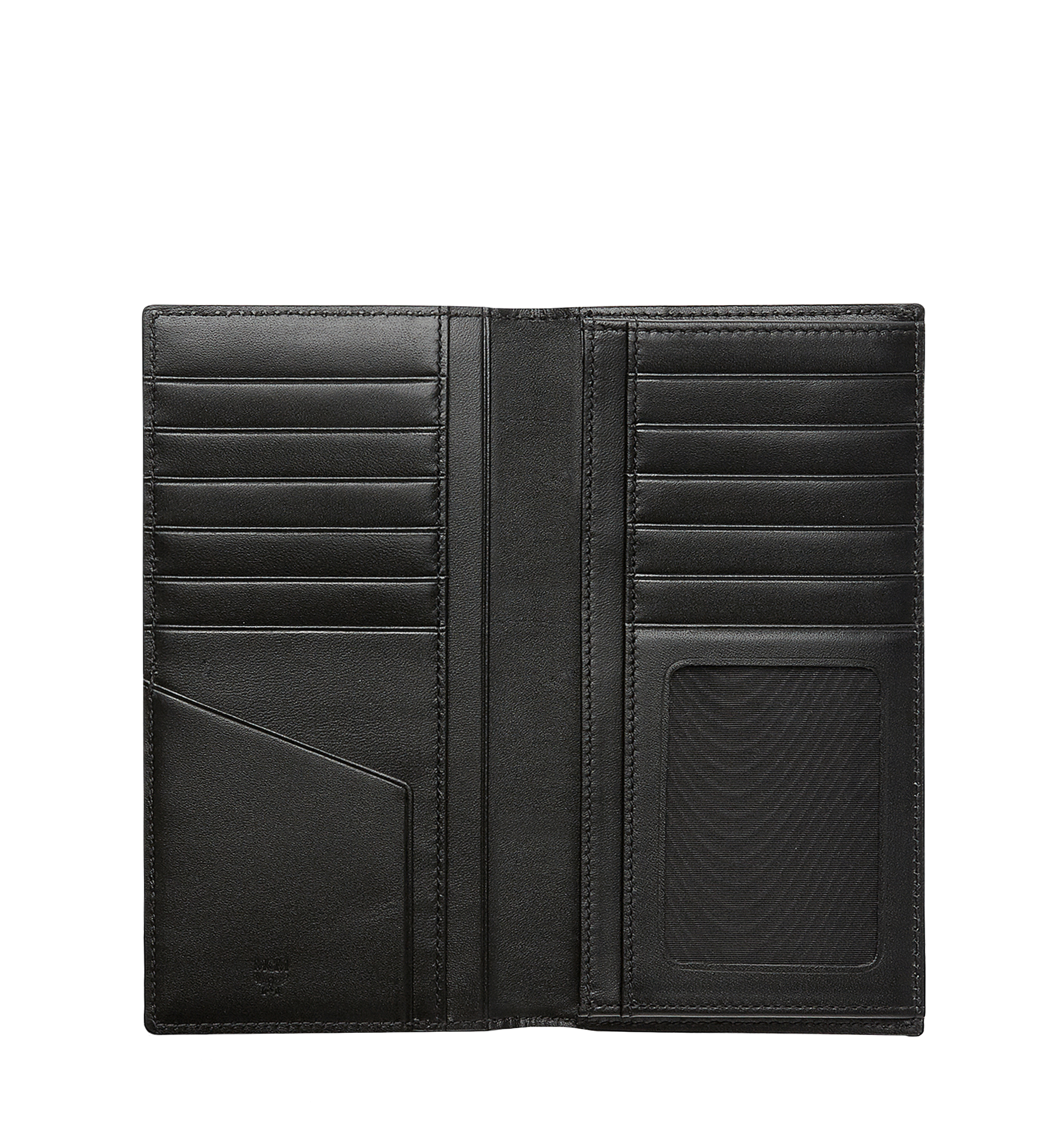 MCM Ottomar Long Bifold Wallet in Chevron Leather Navy MXL8SOT23VA001 Alternate View 3