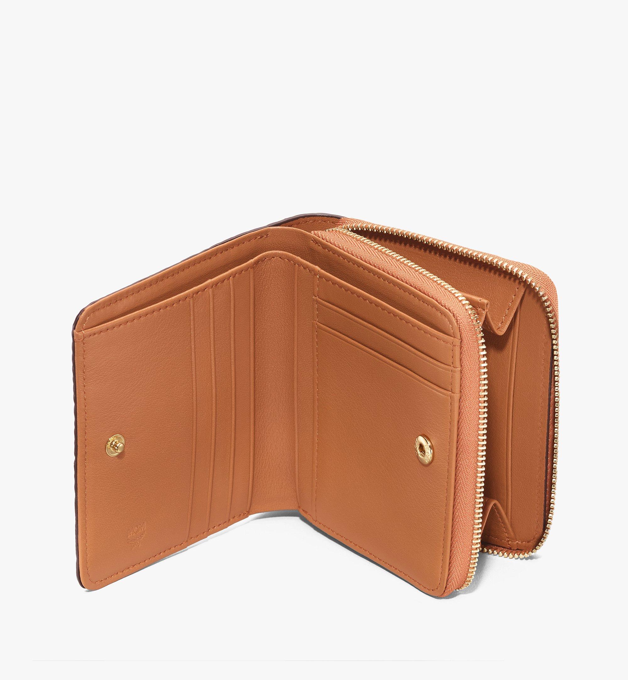 MCM MCM x BAPE Shark Mini Zip Wallet in Visetos Cognac MXL9AMB02CO001 Alternate View 3