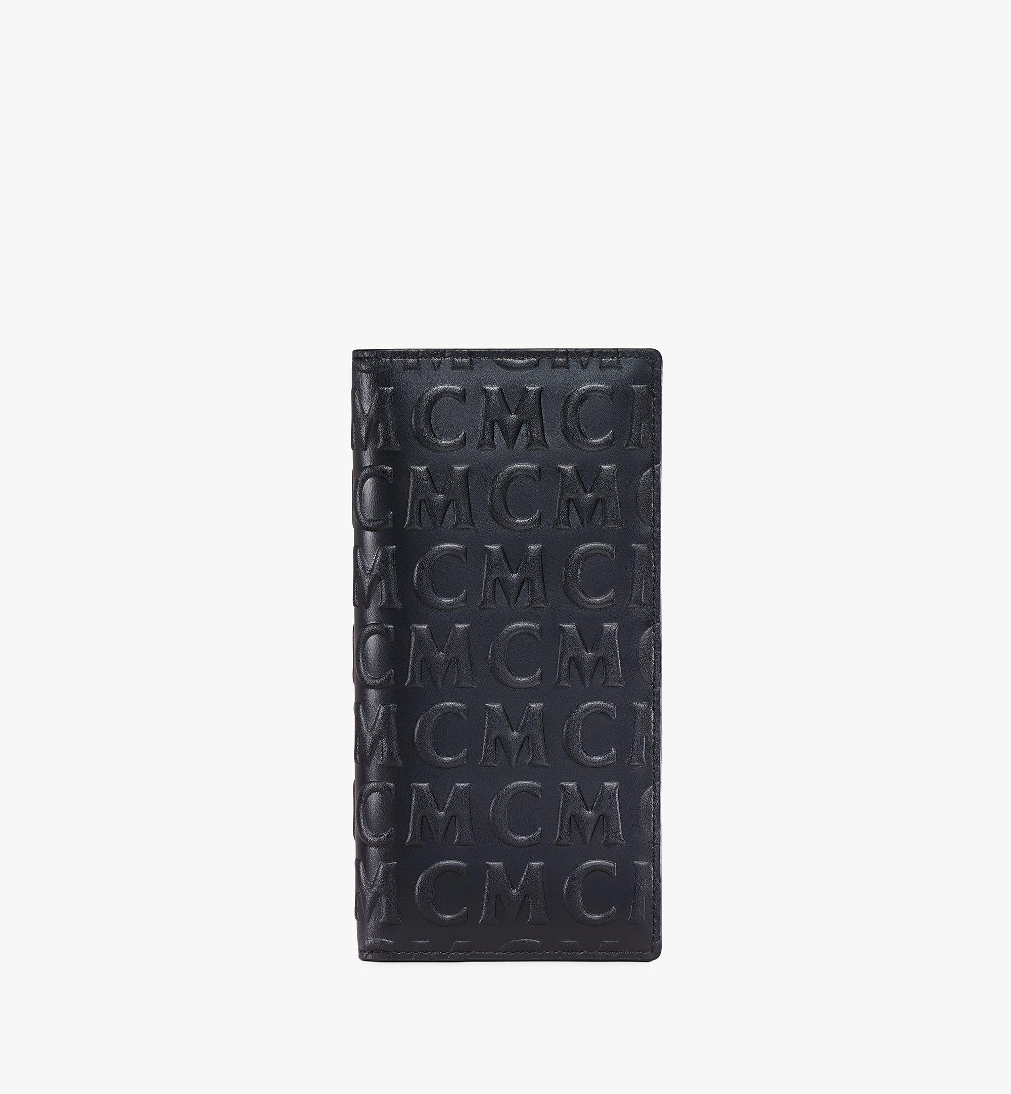 Large Continental Wallet in MCM Monogram Leather Black