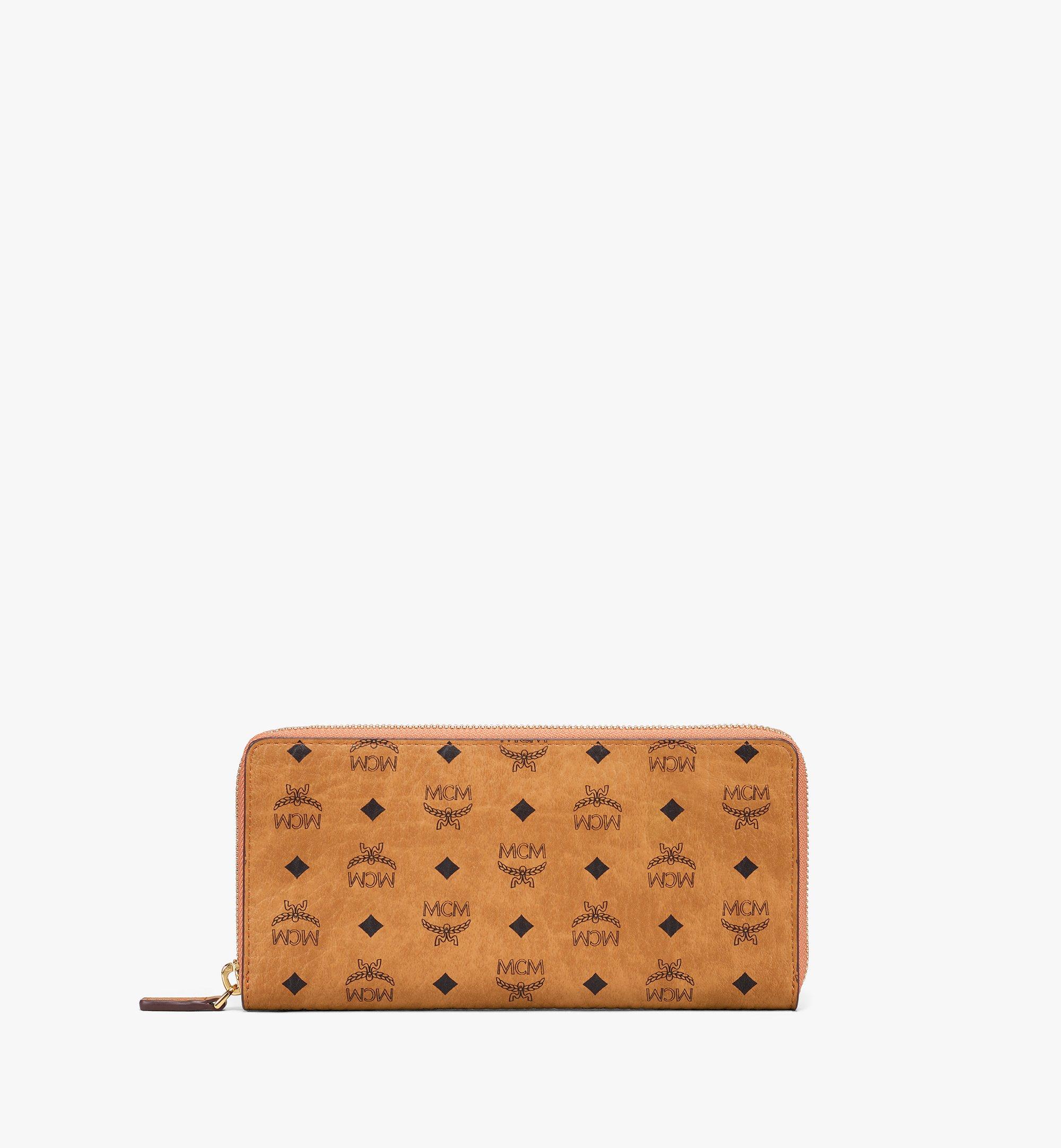 Large Continental Wallet in MCM Monogram Leather Black