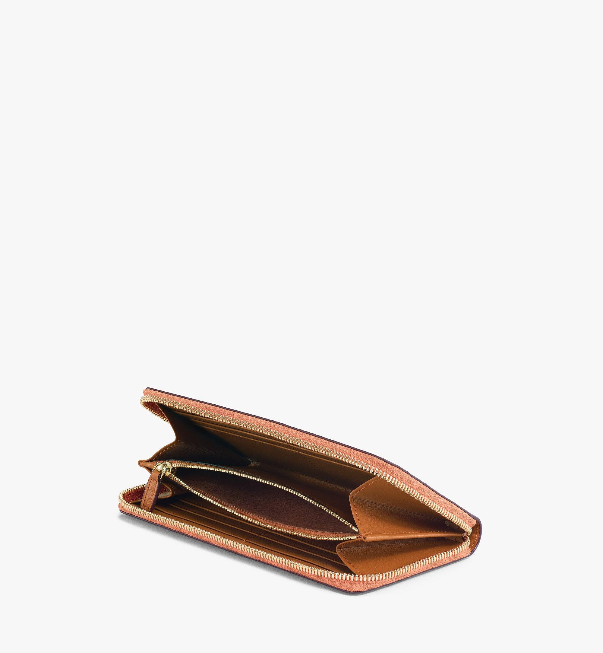 Large Zip Around Wallet in Visetos Original Cognac | MCM ®US