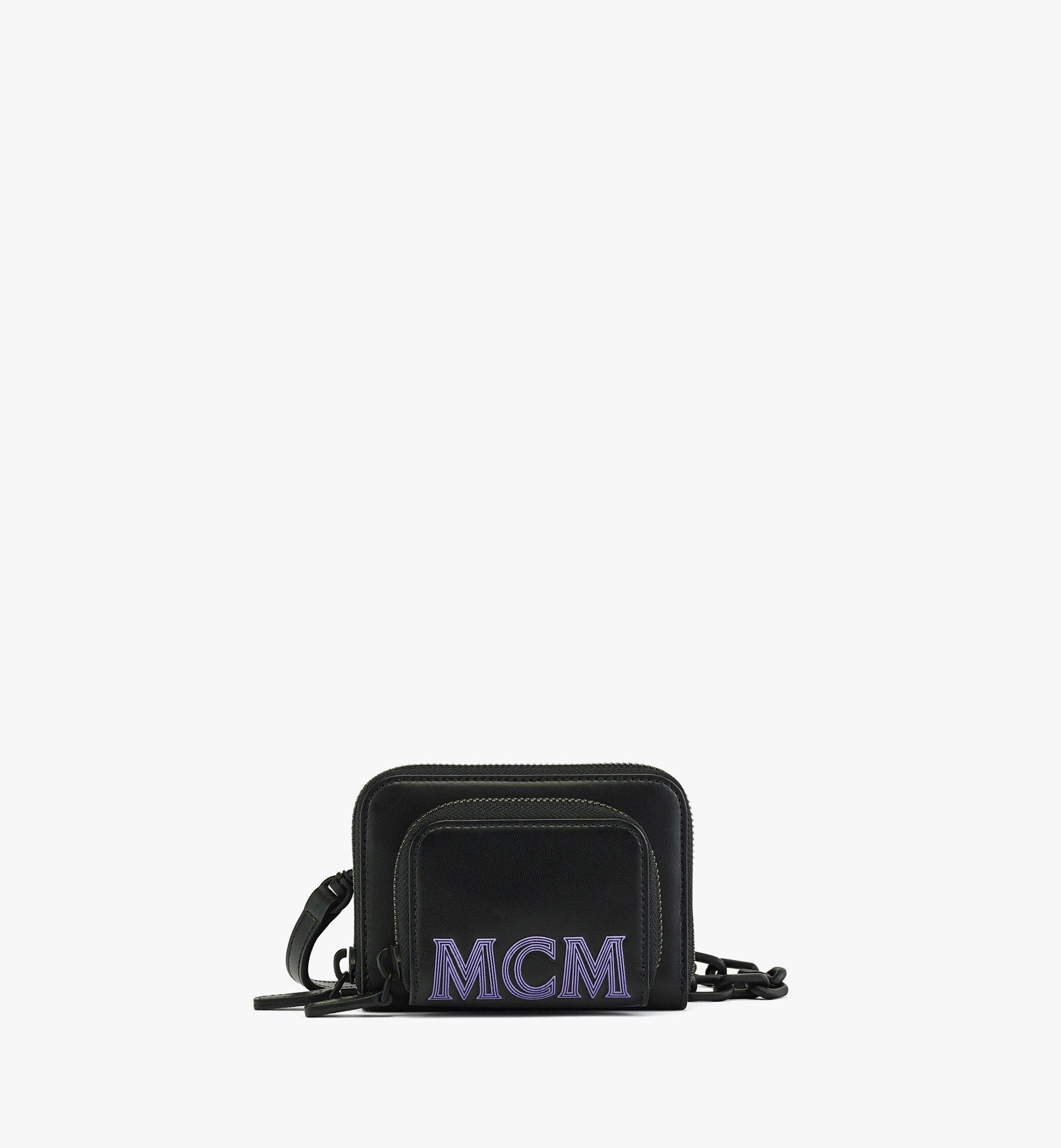 MCM Portefeuille à bandoulière chaîne en cuir Black MXLCSSX02BK001 Plus de photos 1