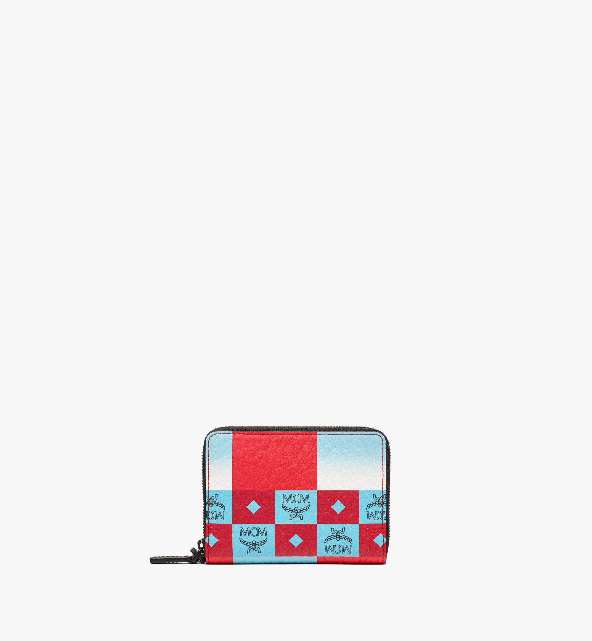 Mini Zip Around Wallet in Checkerboard Visetos Multi | MCM ®JP