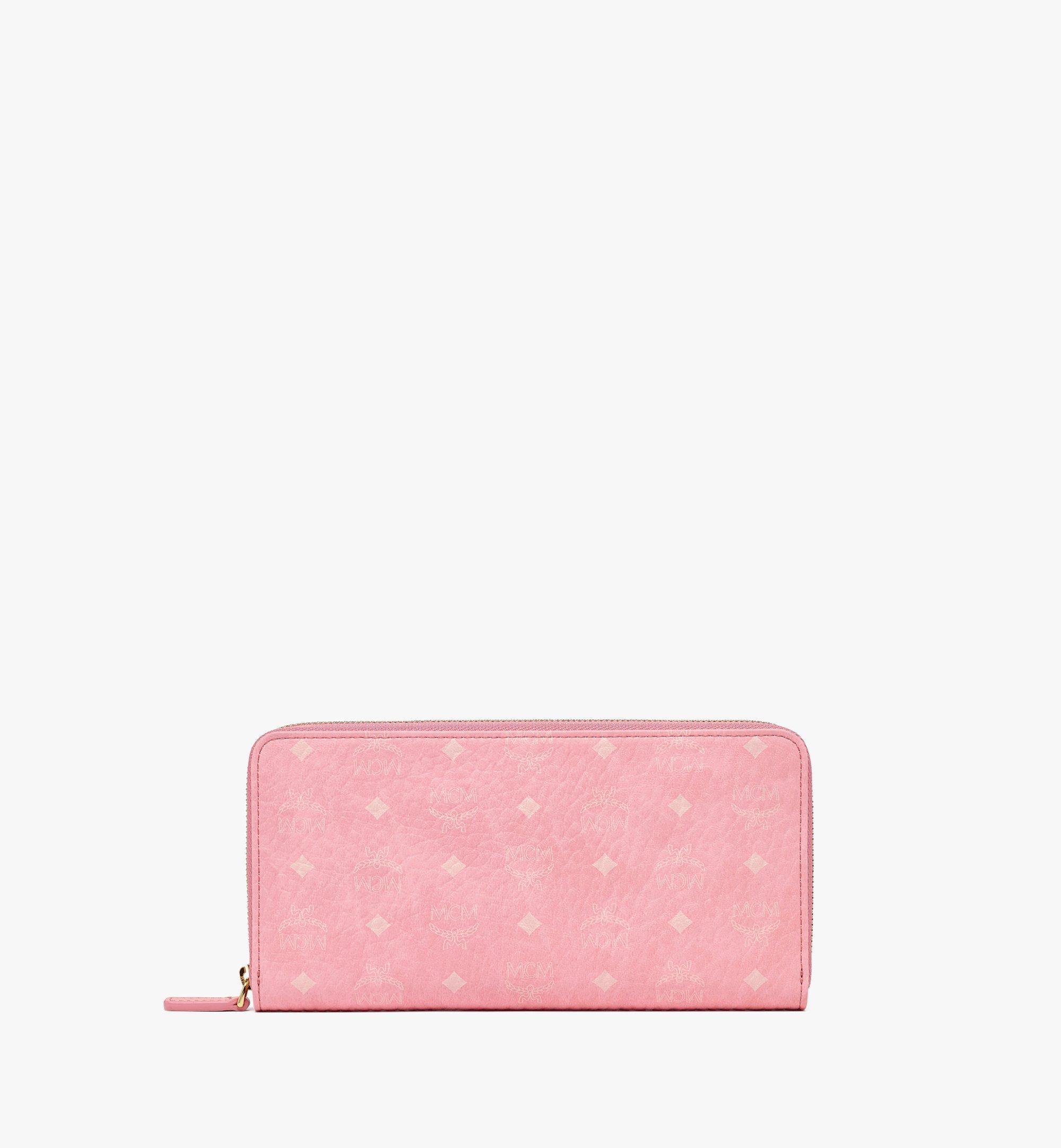 MCM Visetos Monogram Logo Crossbody Bag Pink in Leather with Gold-tone - US