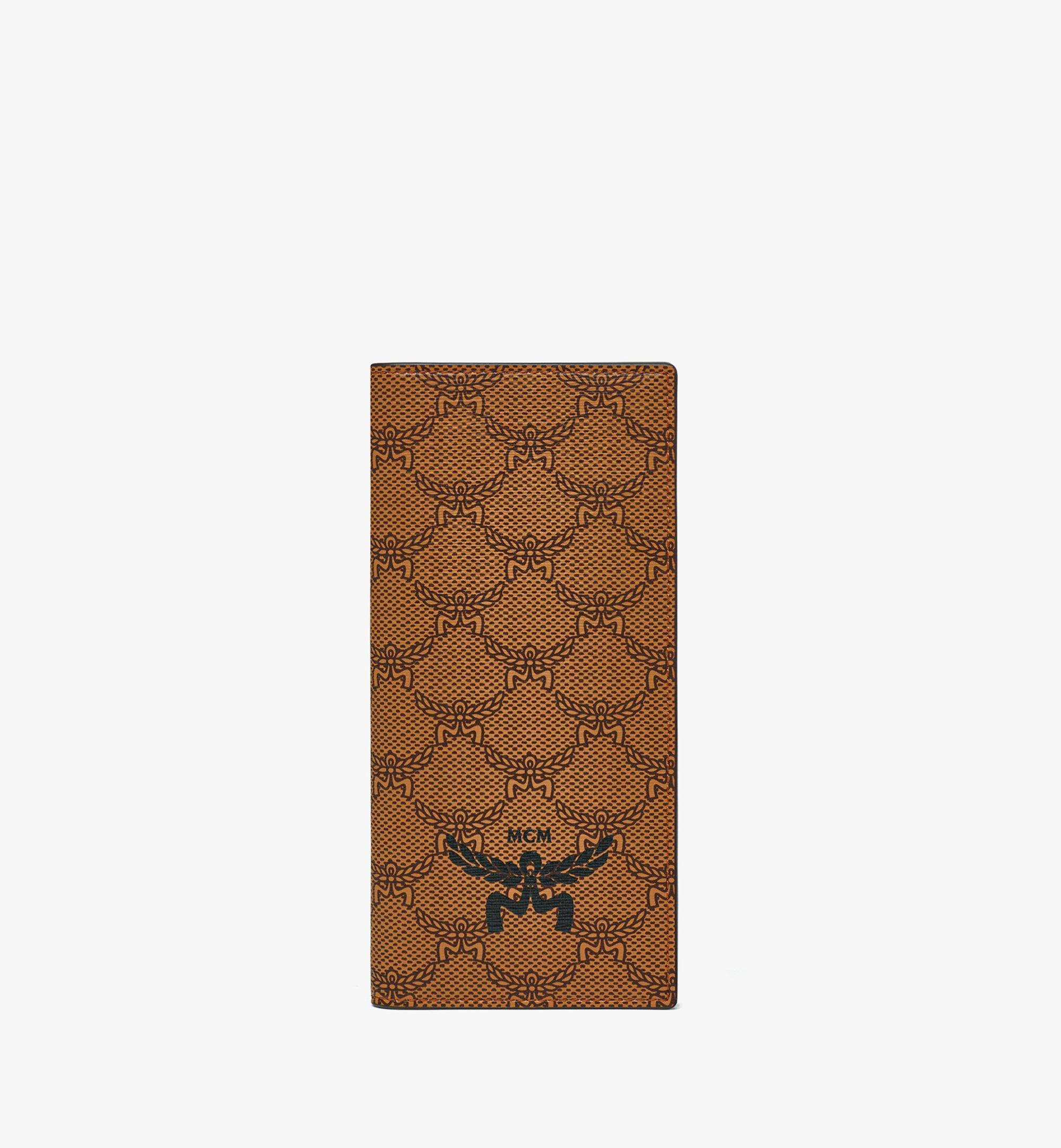 Mcm Himmel Continental Wallet In Lauretos In Cognac