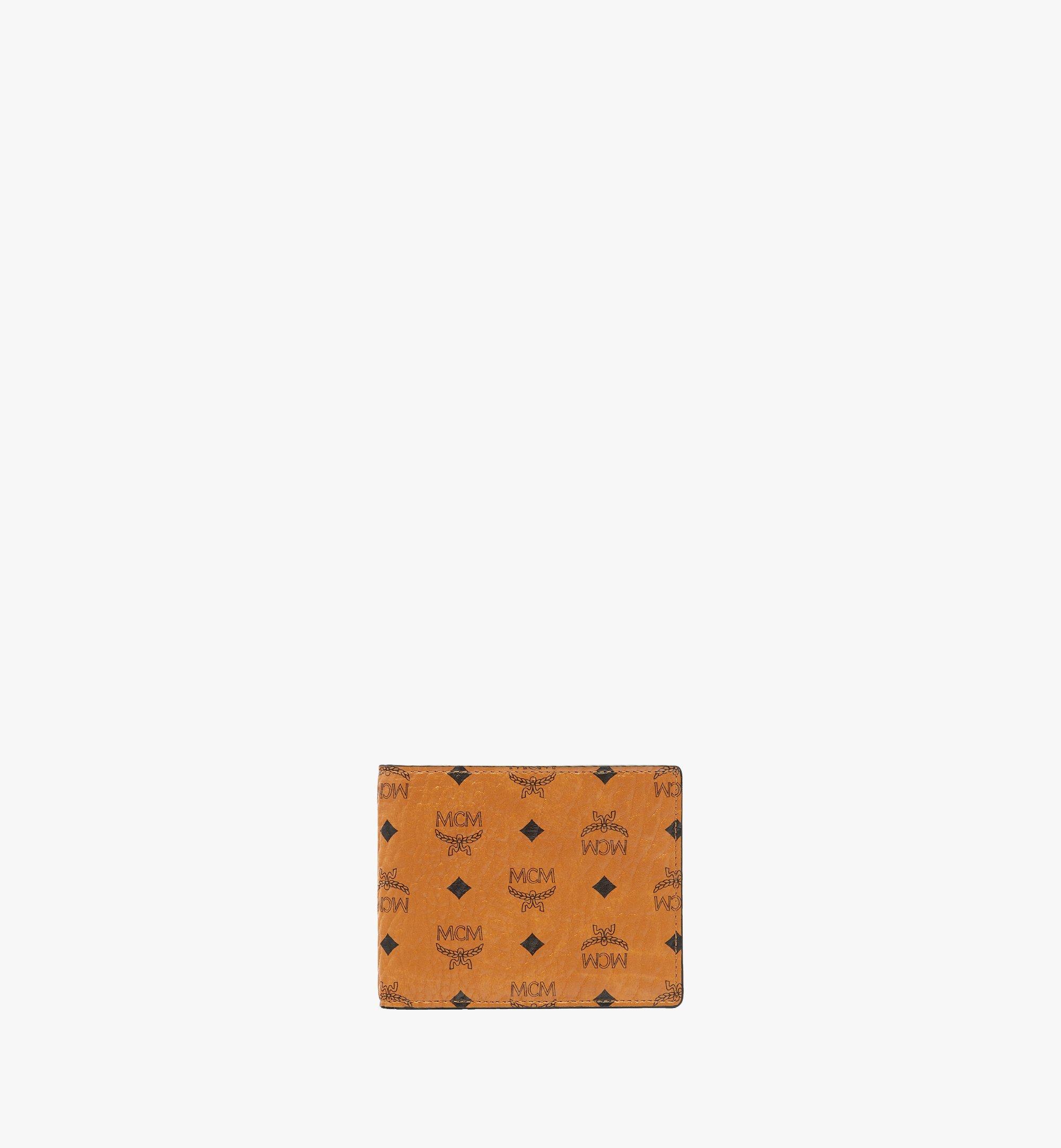 MCM Claus Bifold Wallet in Visetos Cognac MXS6AVI35CO001 Alternate View 1