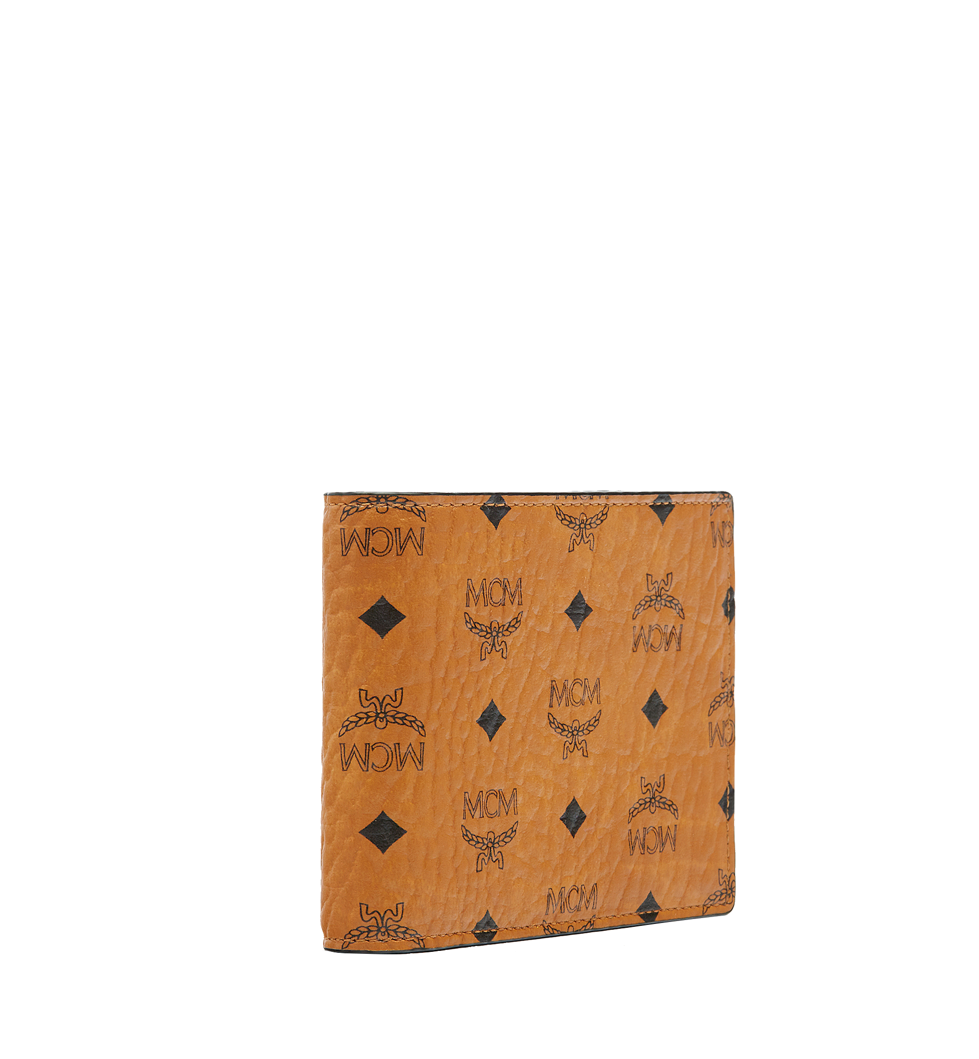 MCM Claus Bifold Wallet in Visetos Cognac MXS6AVI35CO001 Alternate View 1