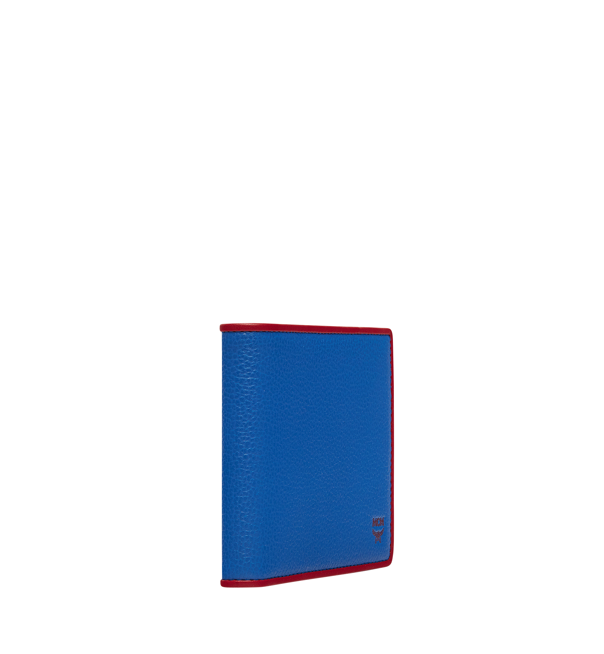 MCM Coburg Bifold Coin Wallet in Tipped Leather Blue MXS8SCE22HT001 Alternate View 1