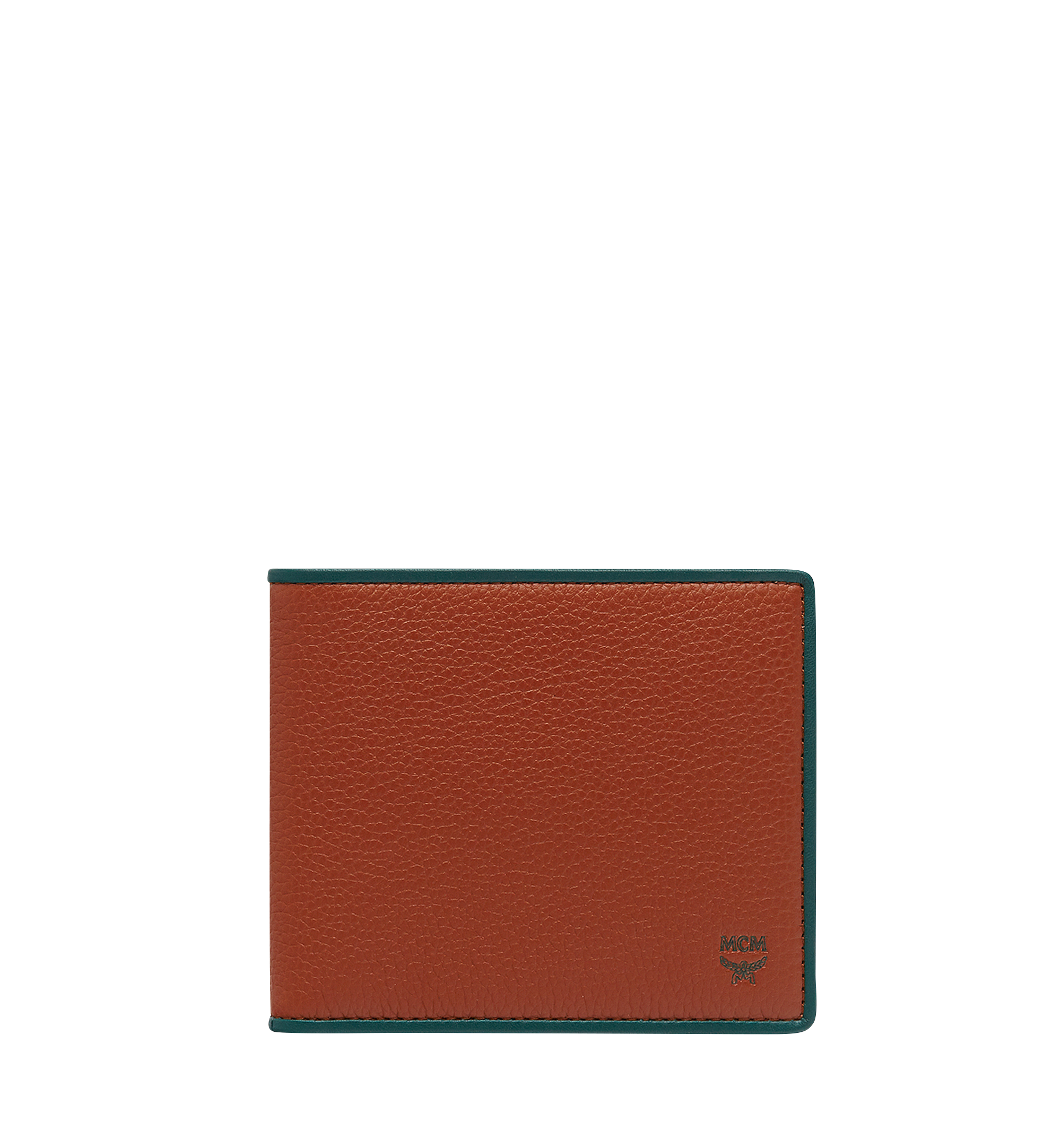 MCM Coburg Bifold Coin Wallet in Tipped Leather BROWN MXS8SCE22OT001 Alternate View 1