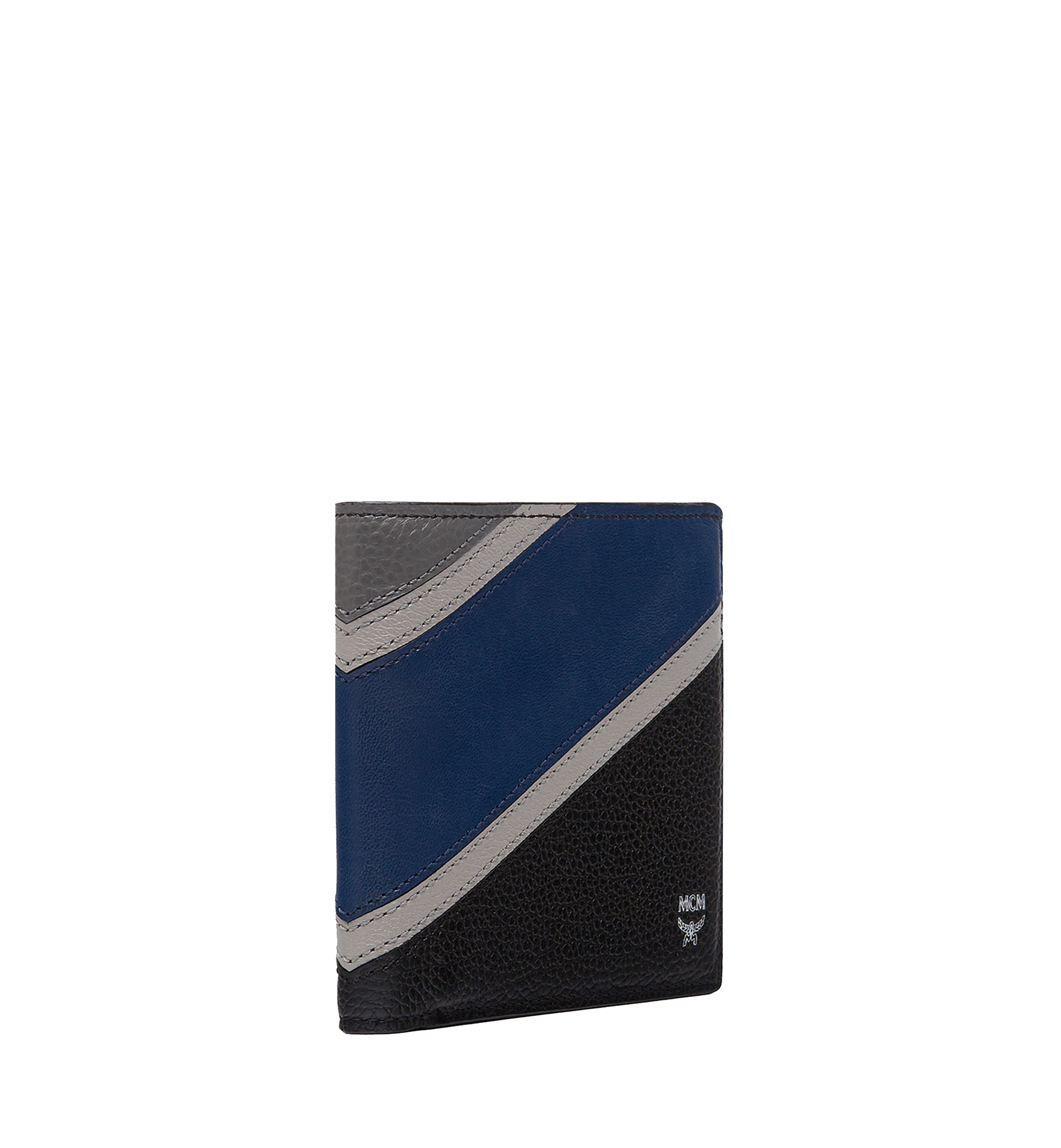 MCM Ottomar Bifold Wallet in Chevron Leather Navy MXS8SOT30VA001 Alternate View 1