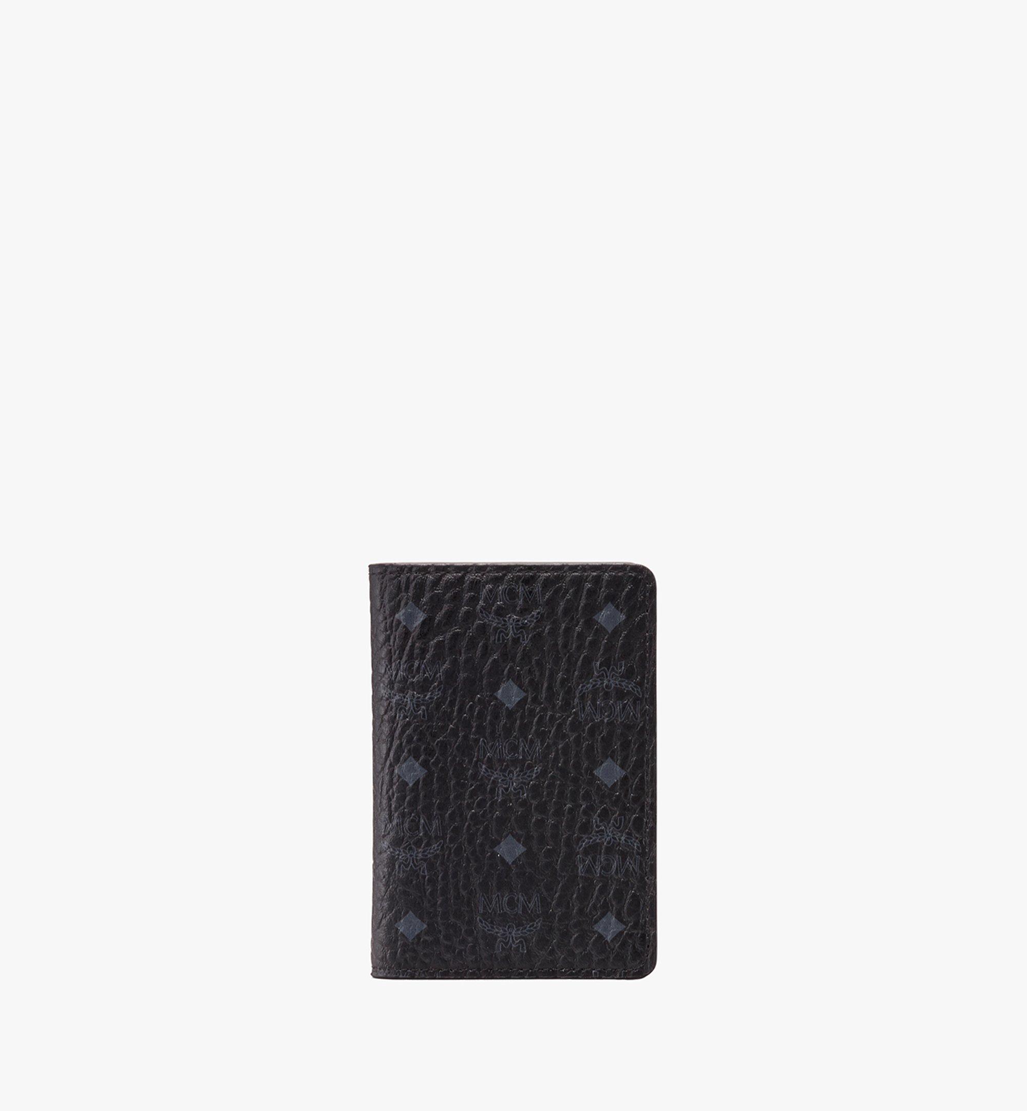 MCM Two-Fold Wallet in Visetos Black MXS9AVI53BK001 Alternate View 1
