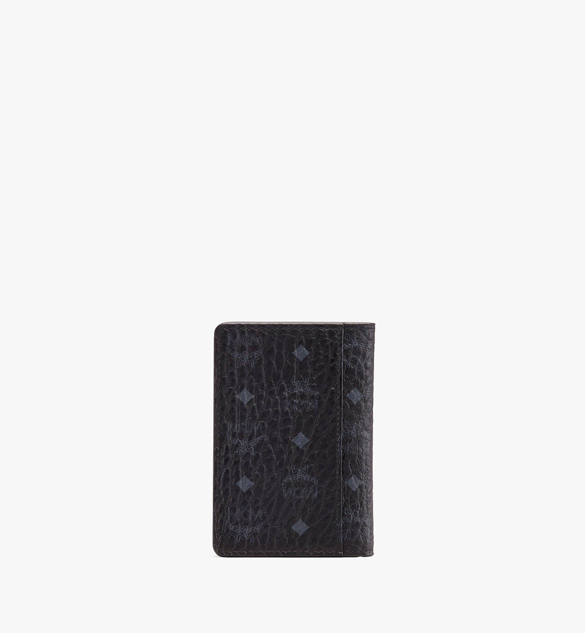 MCM Two-Fold Wallet in Visetos Black MXS9AVI53BK001 Alternate View 1