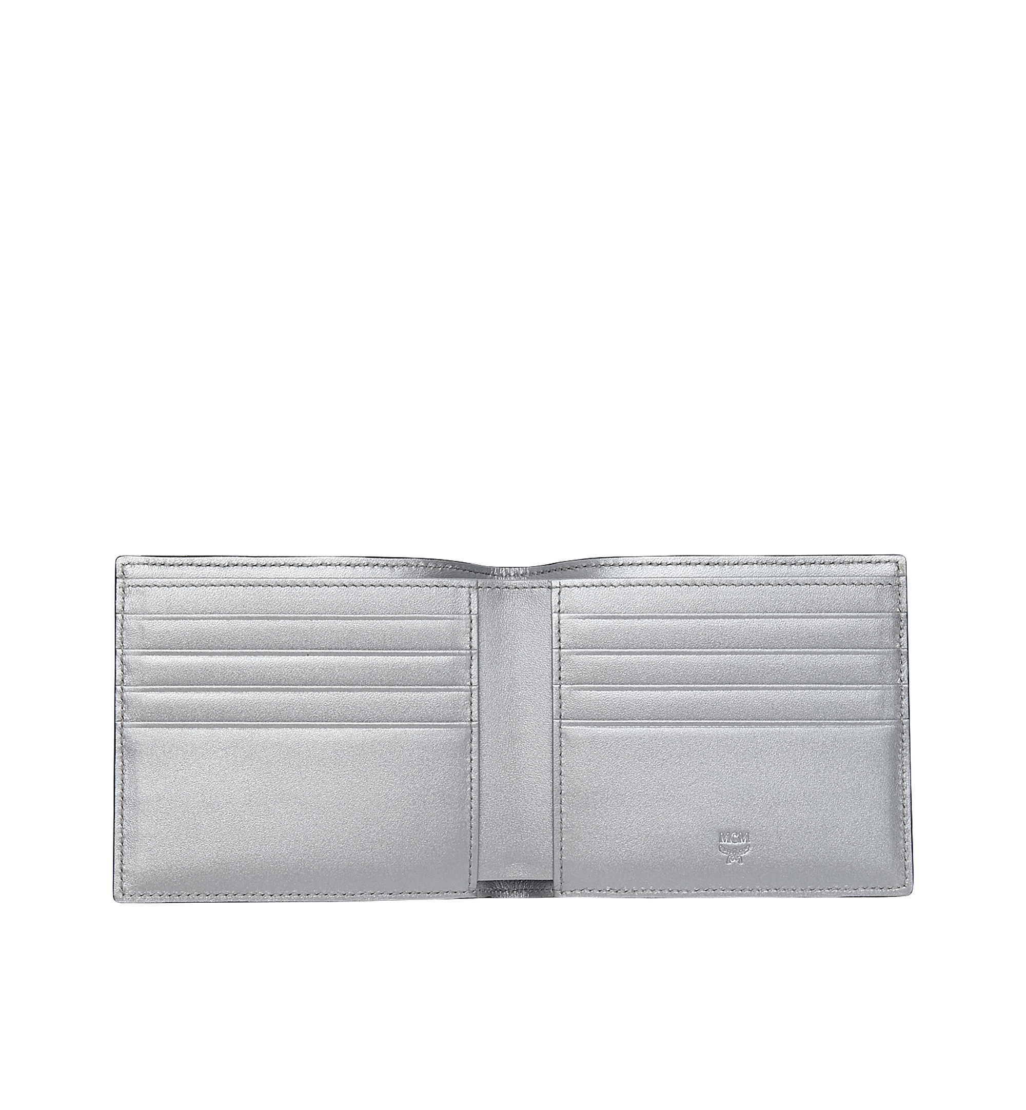 Small Bifold Wallet in Visetos Original Silver