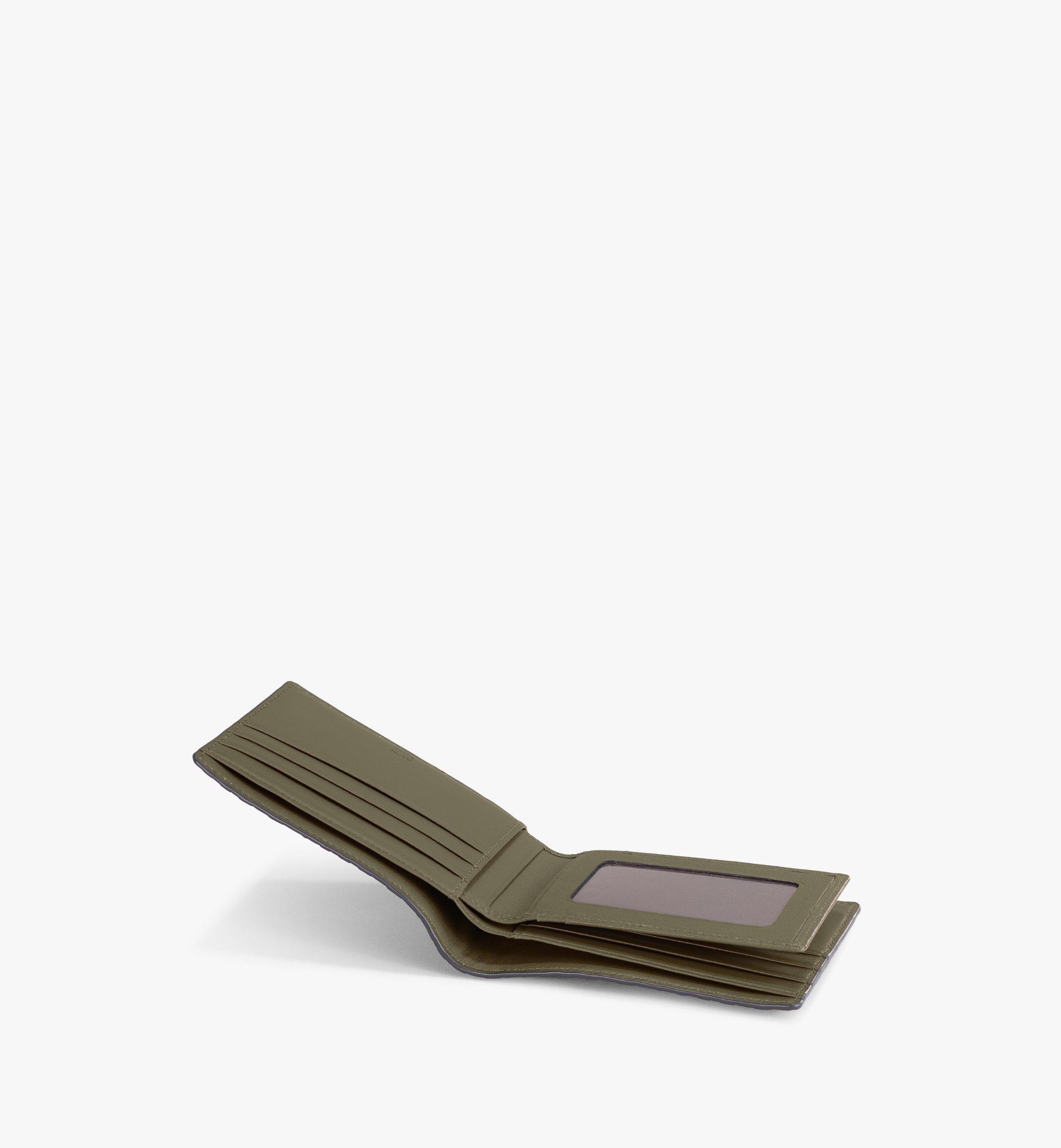Small Bifold Wallet In Mcm Monogram Leather Green Mcm Ch