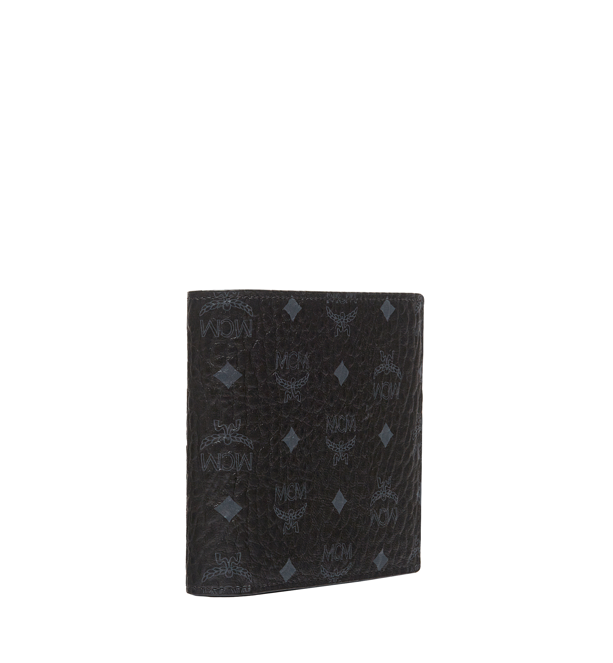 MCM Bifold Wallet w/ Coin Pocket in Visetos Original Black MXSAAVI01BK001 Alternate View 1