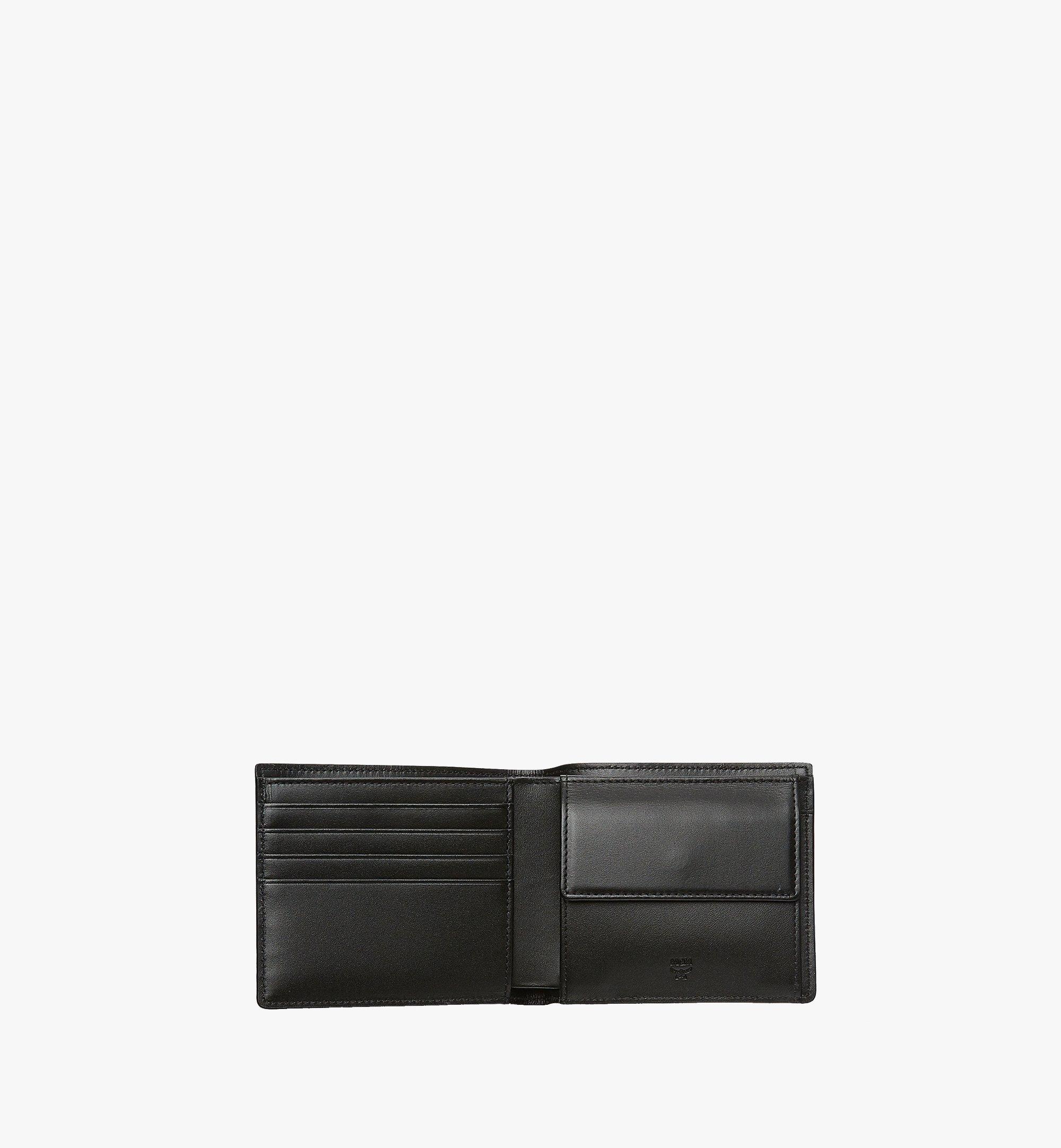 MCM กระเป๋าสตางค์แบบพับสองทบ พร้อมช่องใส่เหรียญลาย Visetos Original Black MXSAAVI01BK001 มุมมองอื่น 3