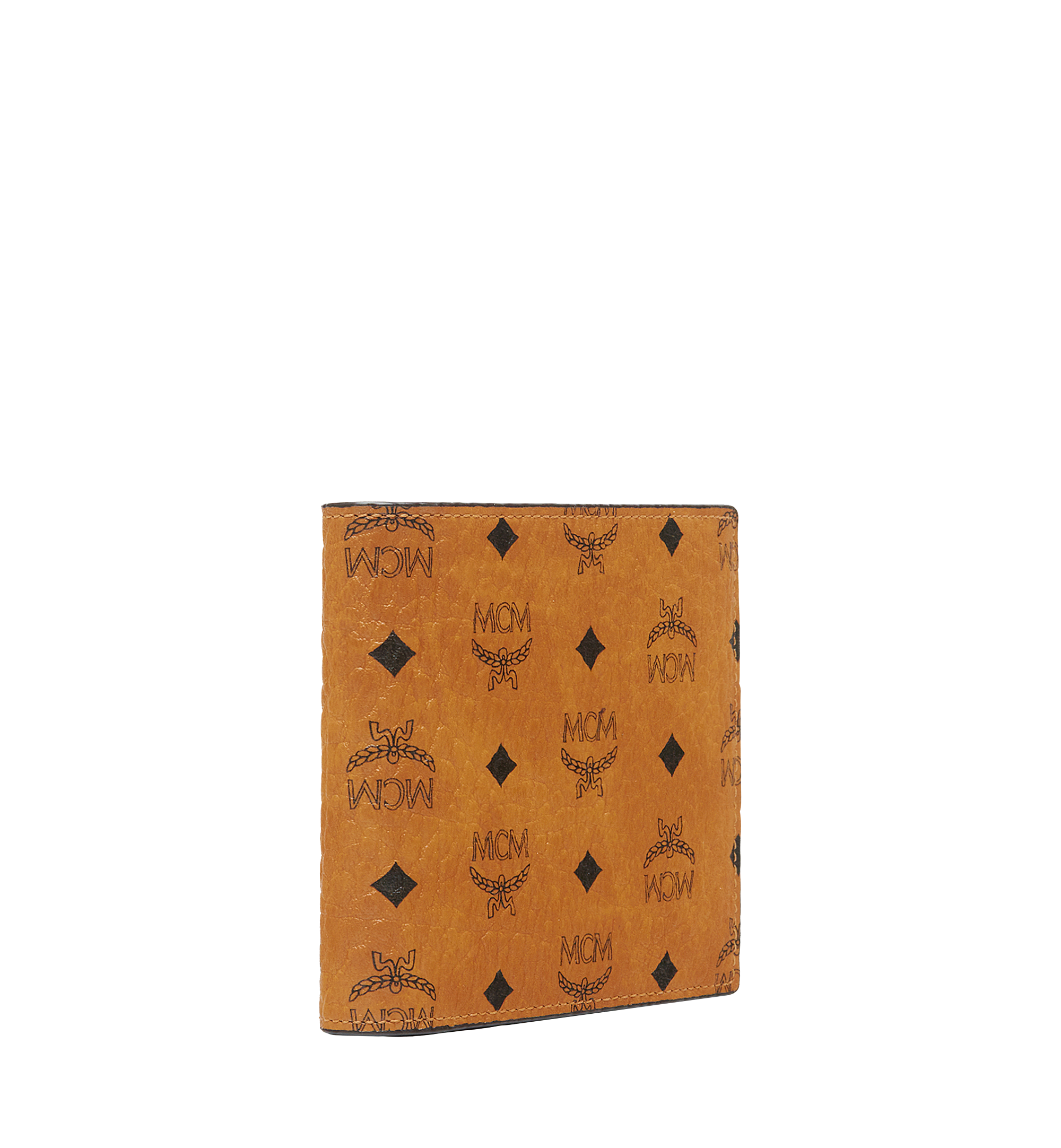 MCM Bifold Wallet w/ Coin Pocket in Visetos Original Cognac MXSAAVI01CO001 Alternate View 1