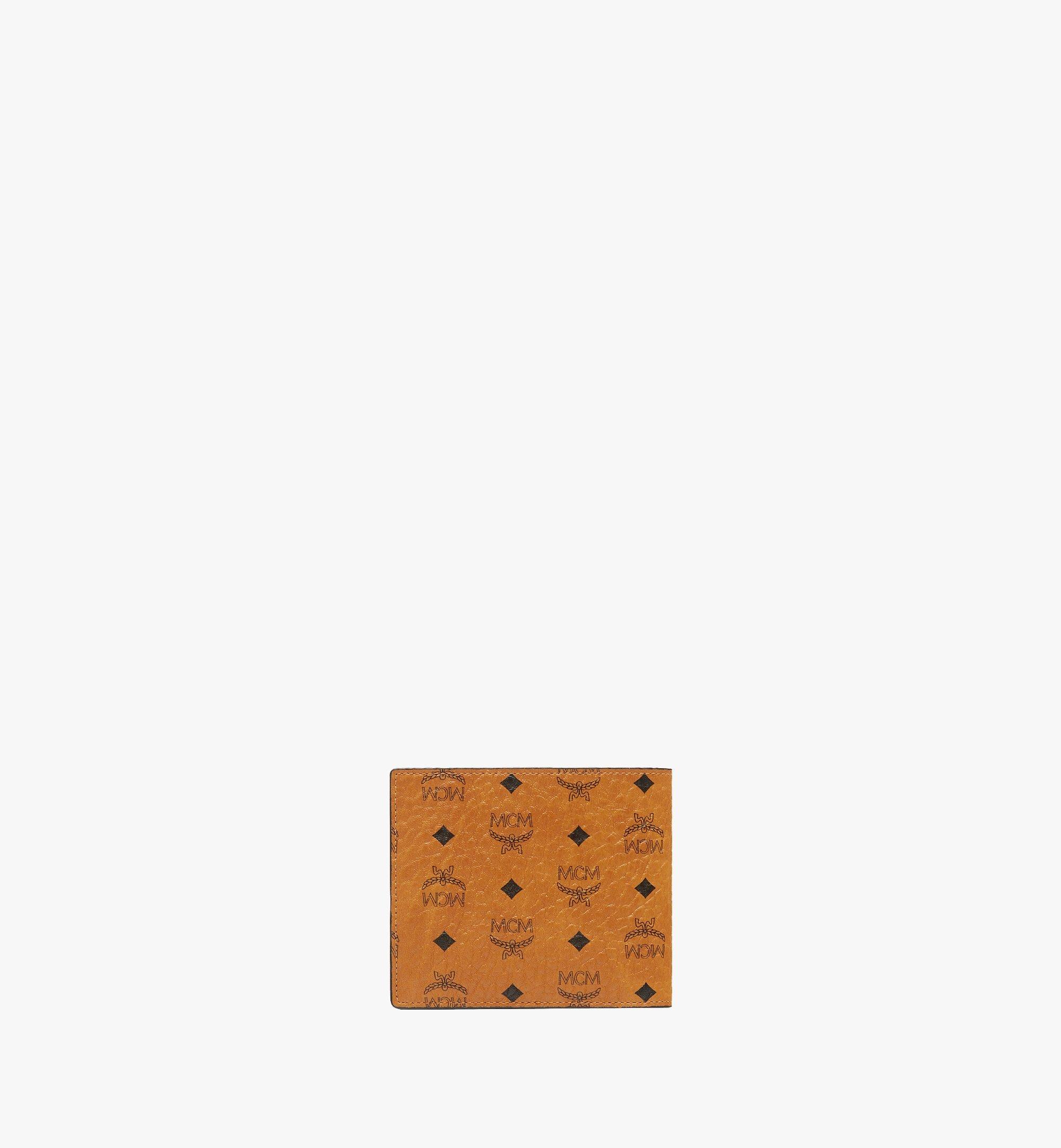 MCM Bifold Wallet w/ Coin Pocket in Visetos Original Cognac MXSAAVI01CO001 Alternate View 2