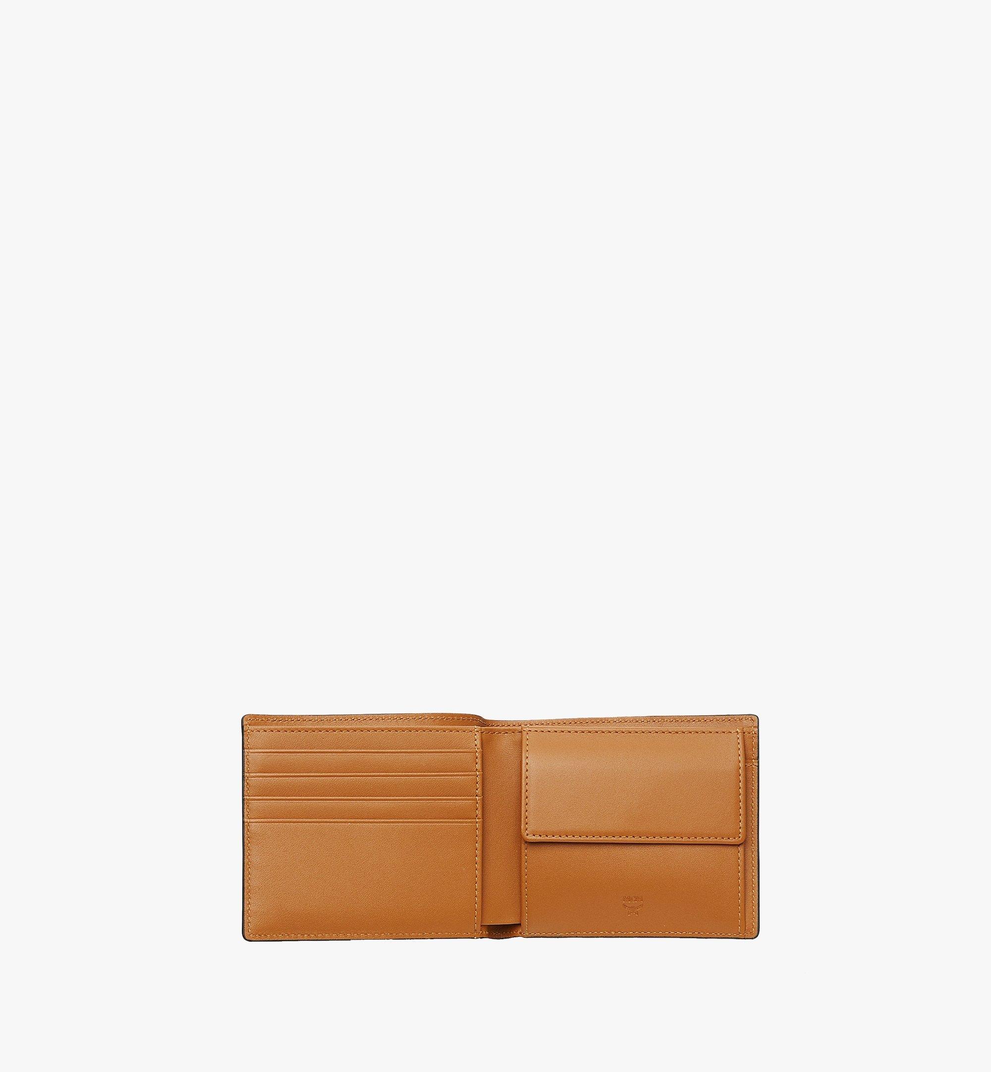 MCM Bifold Wallet w/ Coin Pocket in Visetos Original Cognac MXSAAVI01CO001 Alternate View 3