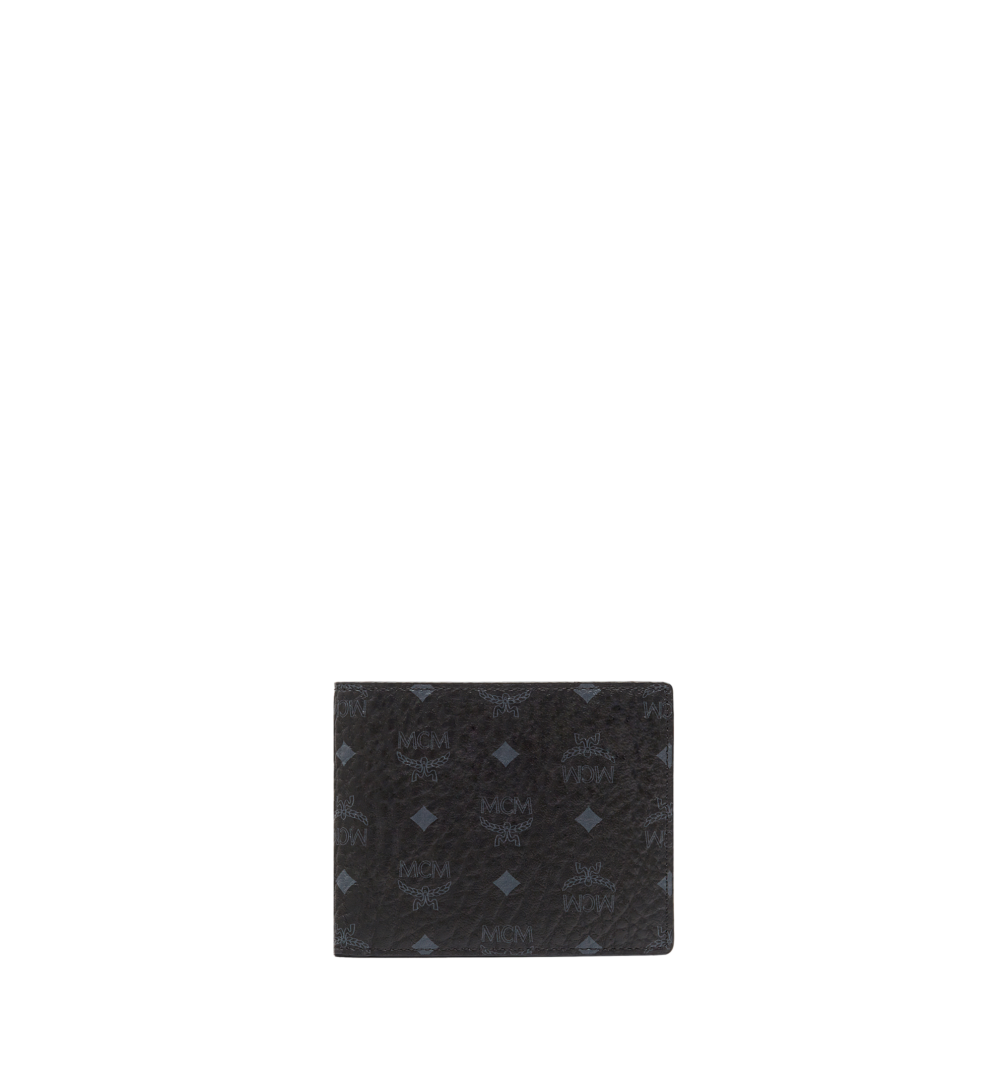 MCM Bifold Wallet with Card Case in Visetos Original Black MXSAAVI02BK001 Alternate View 1