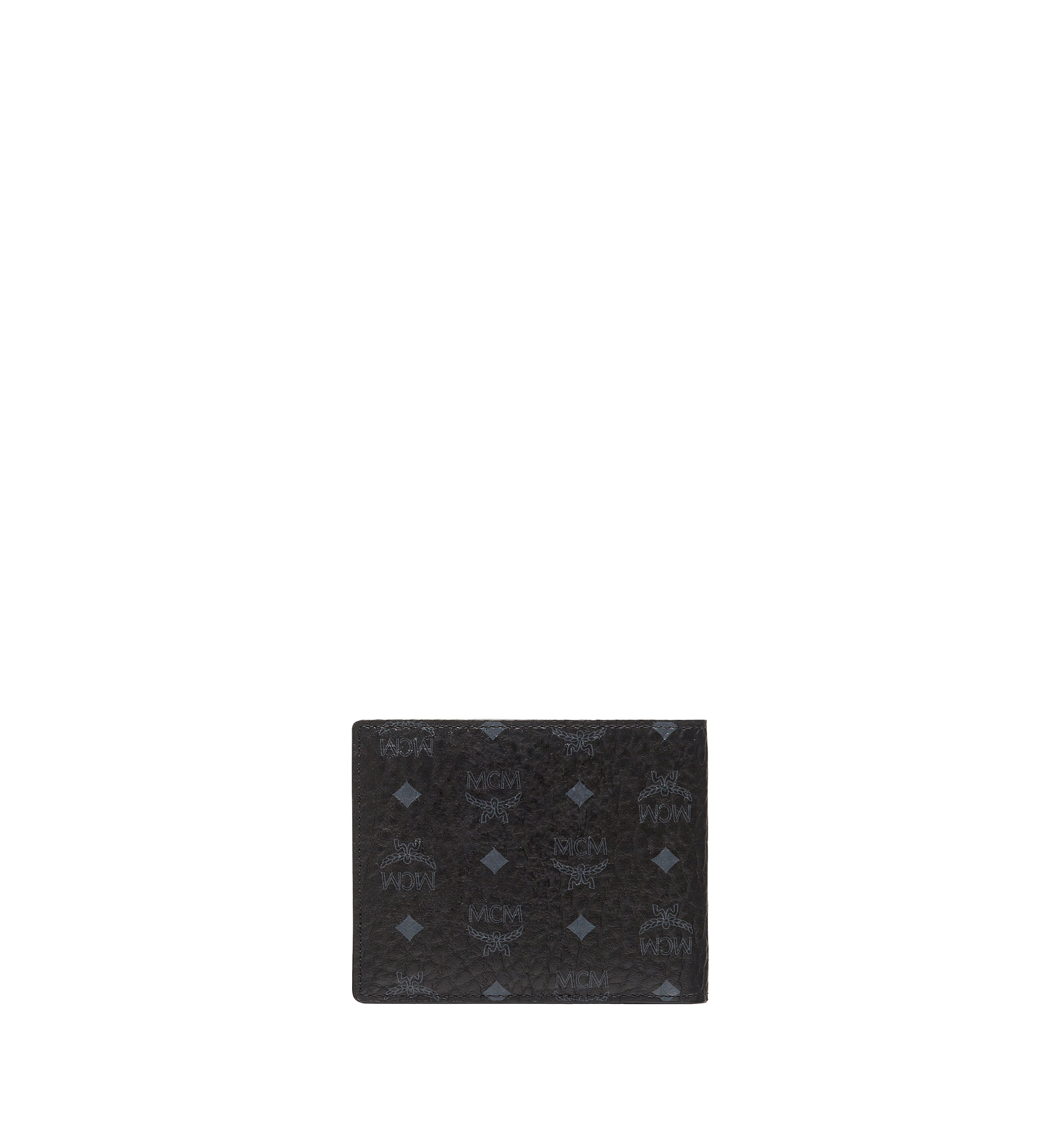 MCM Bifold Wallet with Card Case in Visetos Original Black MXSAAVI02BK001 Alternate View 1