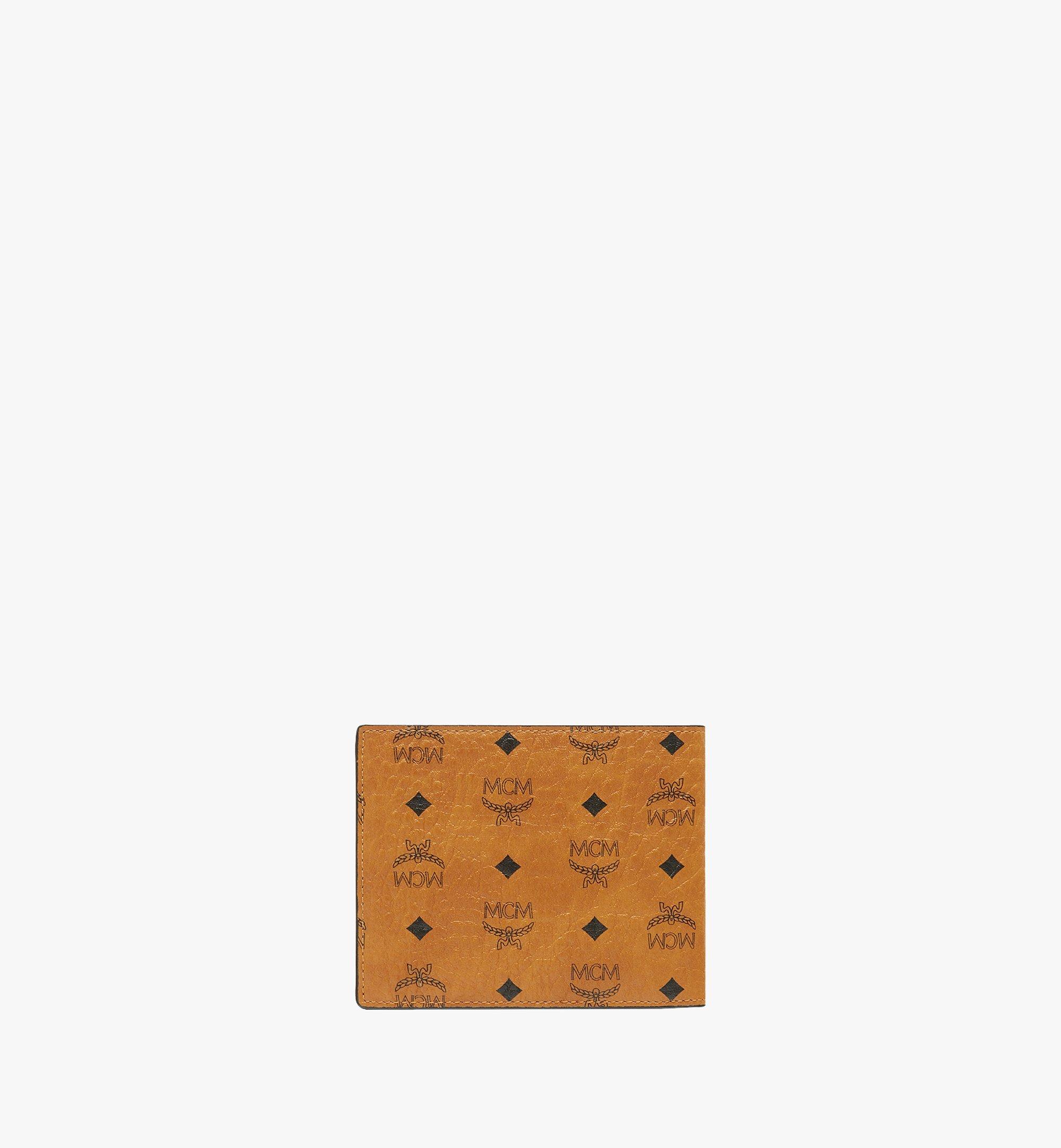 Small Bifold Wallet in Visetos Original Cognac