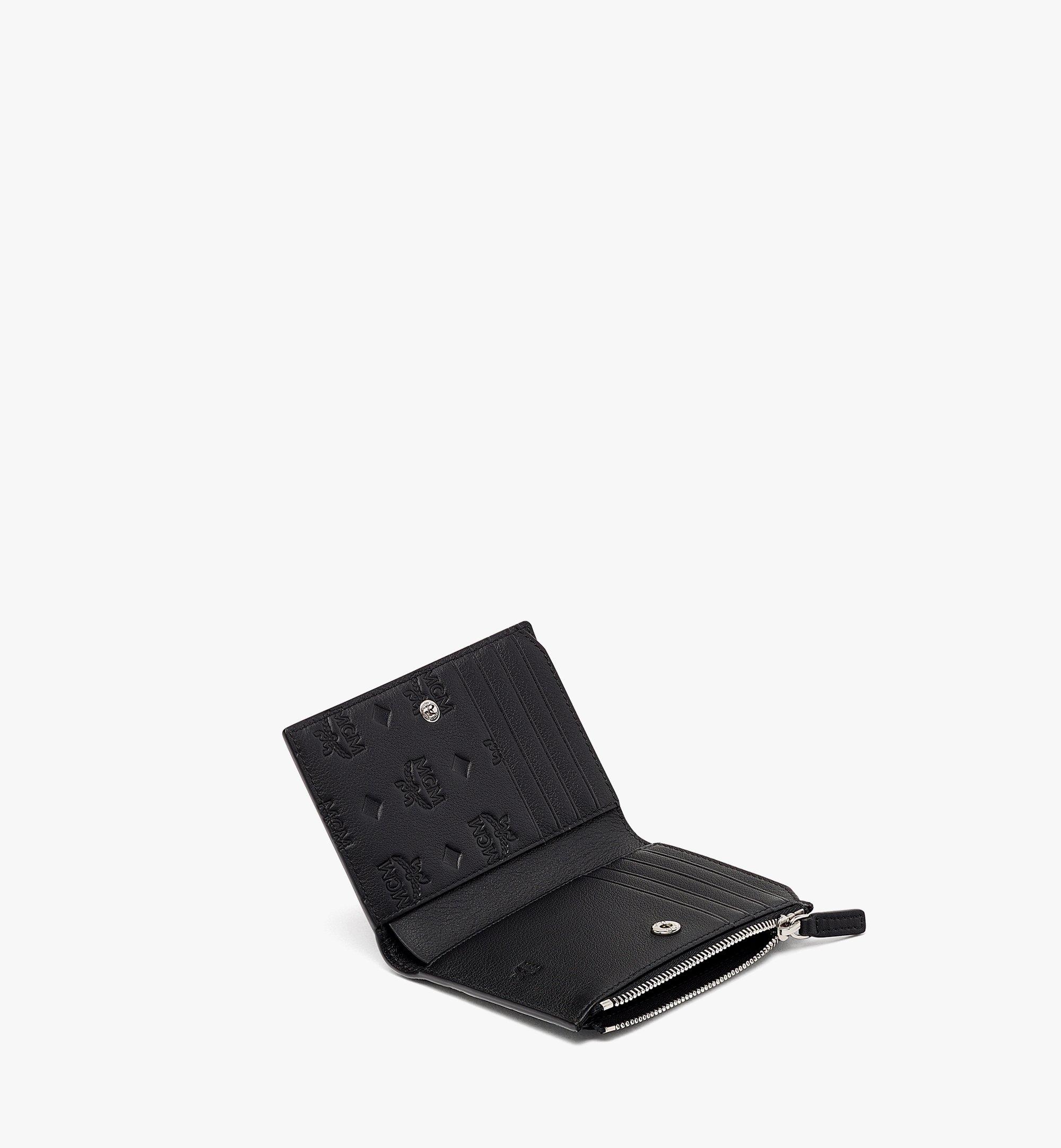 Mini Aren Bifold Card Wallet in Monogram Leather Black | MCM ®US