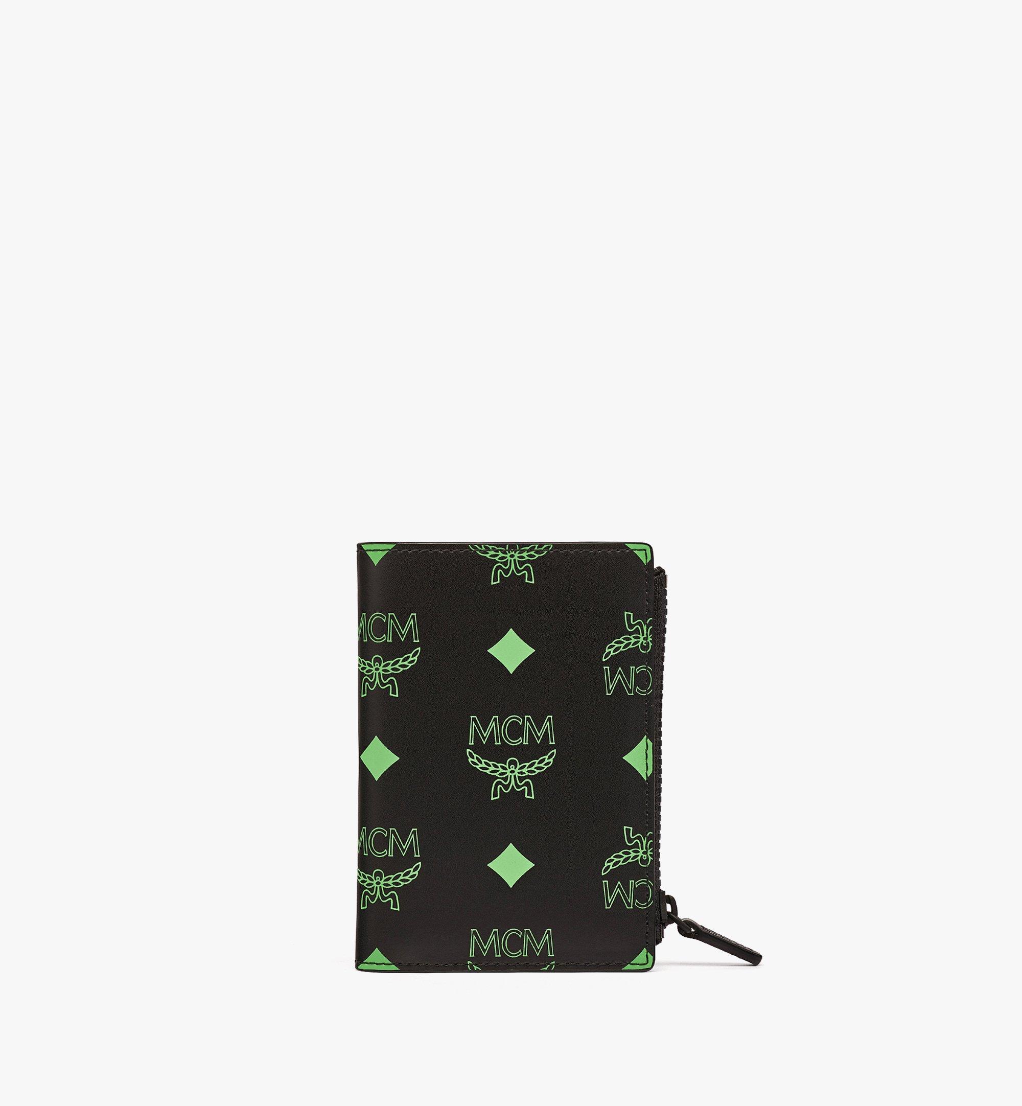 MCM Gefaltete Brieftasche aus Leder mit Kartenfächern und Color Splash Visetos Green MXSBASX02JW001 Noch mehr sehen 1