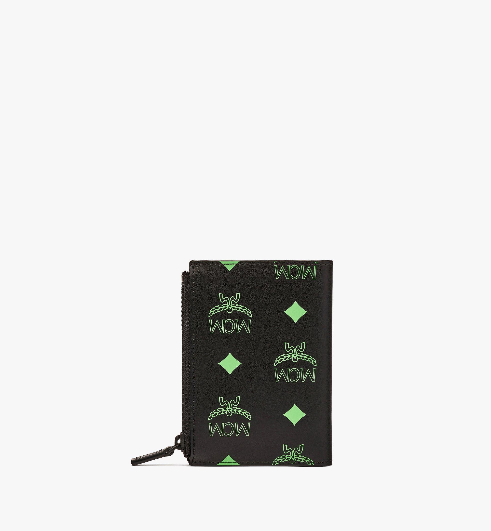 MCM Gefaltete Brieftasche aus Leder mit Kartenfächern und Color Splash Visetos Green MXSBASX02JW001 Noch mehr sehen 2