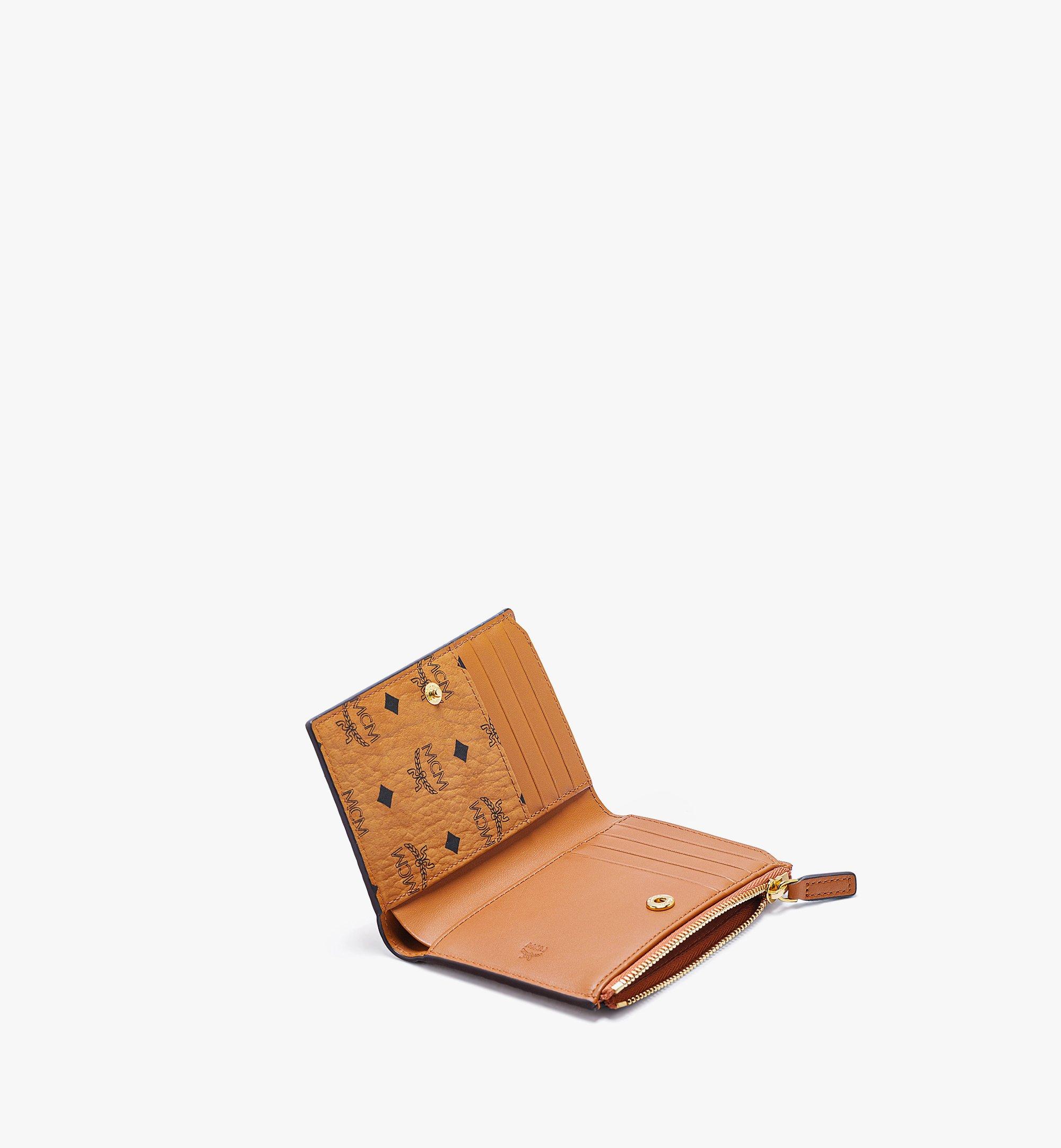 Small Bifold Wallet in Visetos Original Cognac