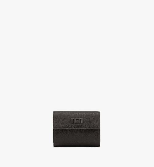 MCM Tech Trifold Wallet in Embossed Spanish Leather