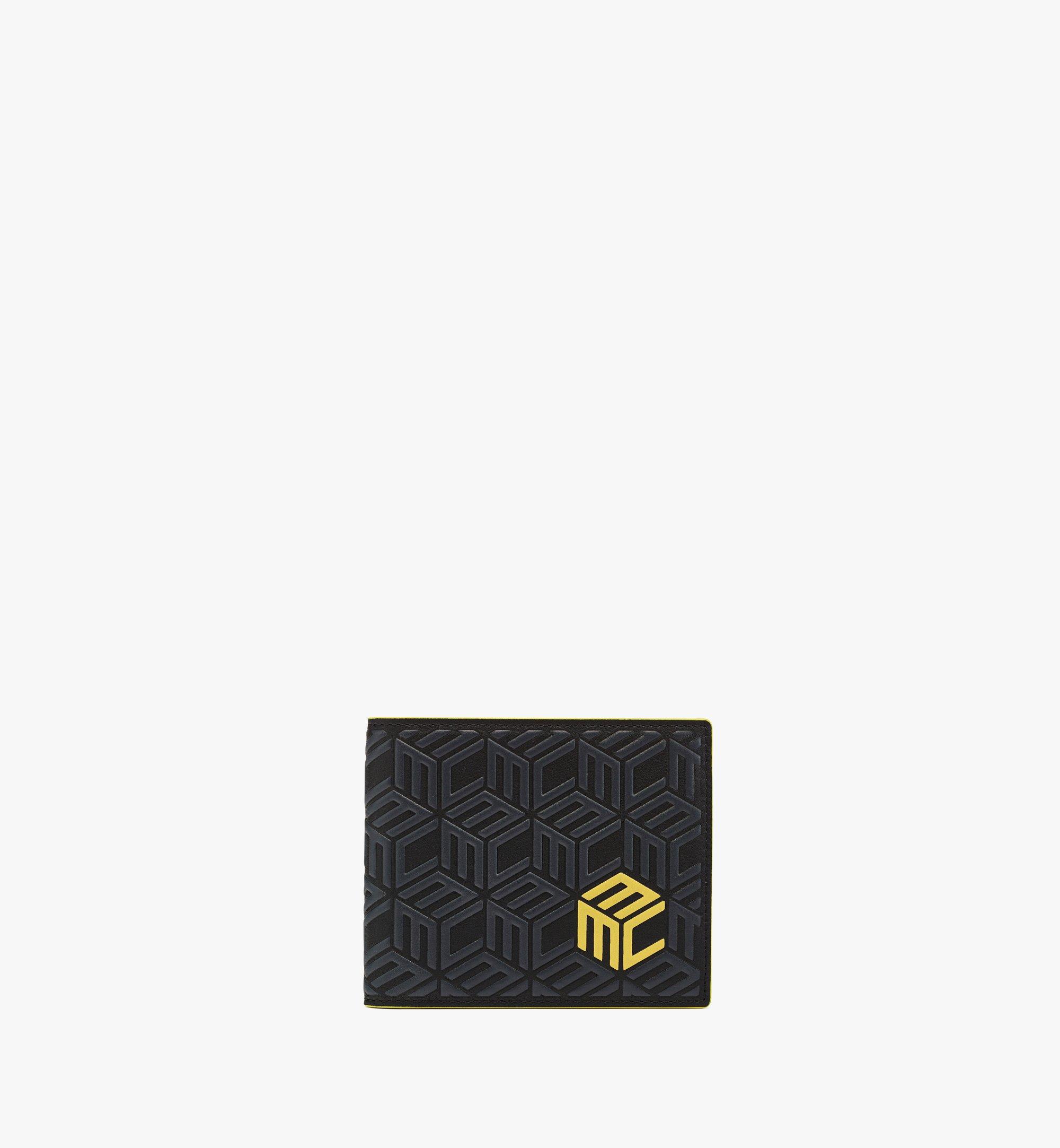 MCM Bifold Wallet in Cubic Monogram Leather Black MXSCSCK01BK001 Alternate View 1